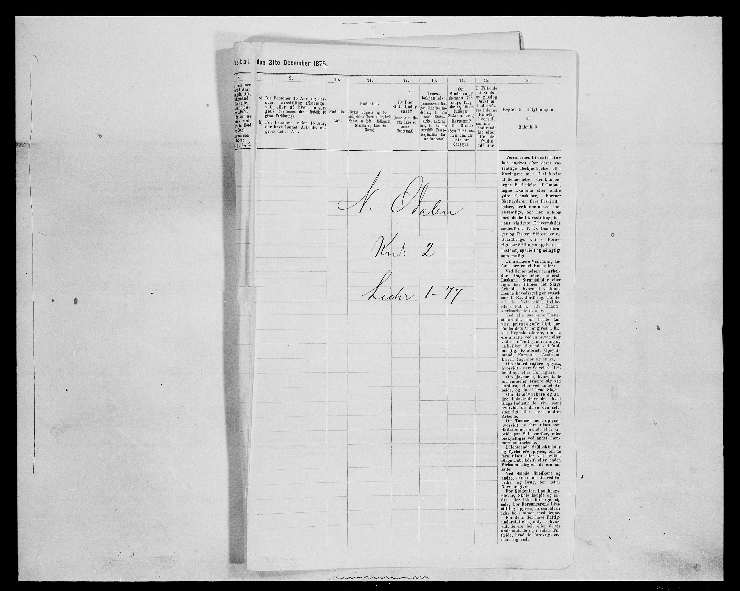 SAH, 1875 census for 0418P Nord-Odal, 1875, p. 215