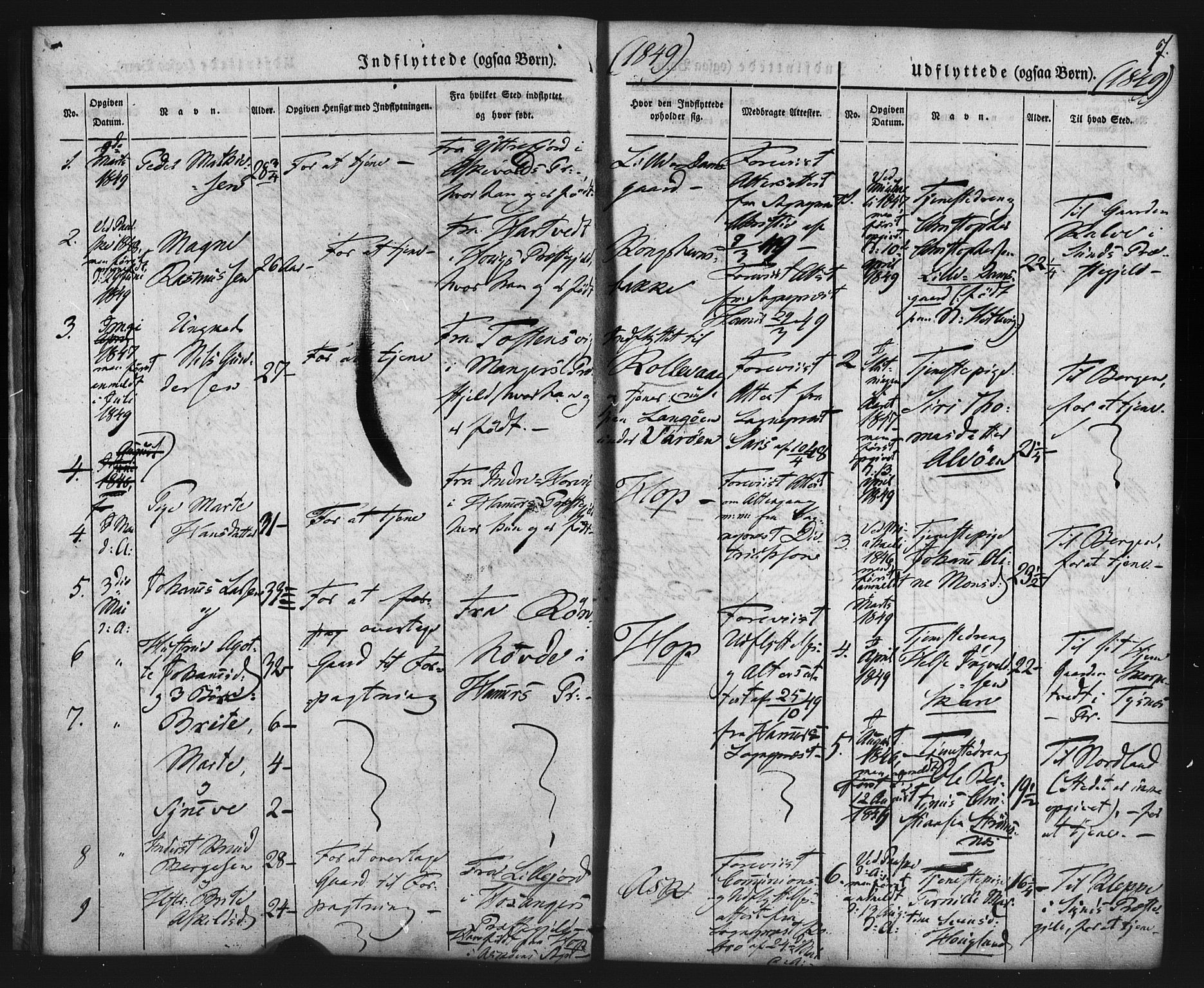 Askøy Sokneprestembete, AV/SAB-A-74101/H/Ha/Haa/Haaa/L0011: Parish register (official) no. A 11, 1846-1856, p. 7