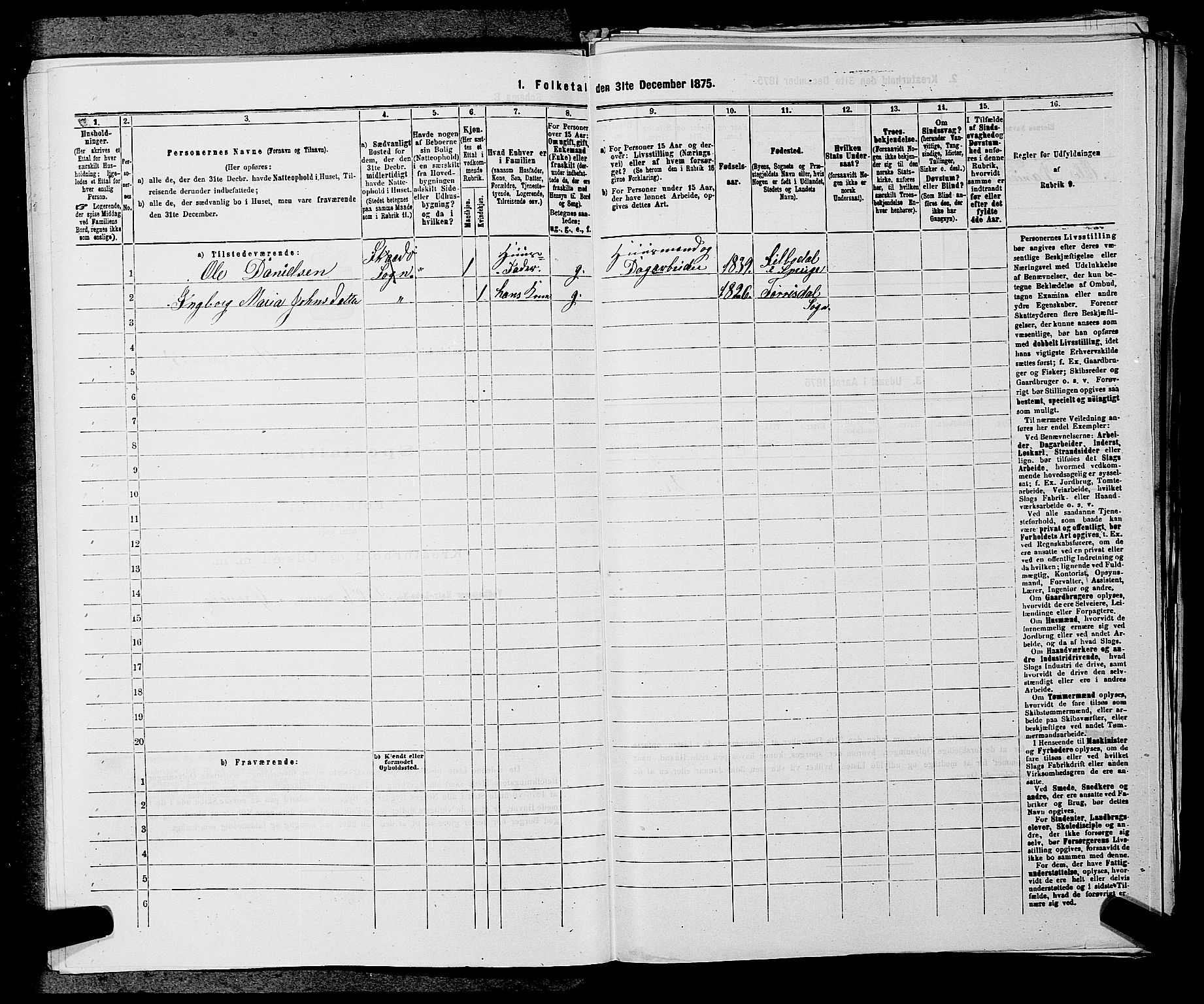 SAKO, 1875 census for 0816P Sannidal, 1875, p. 755