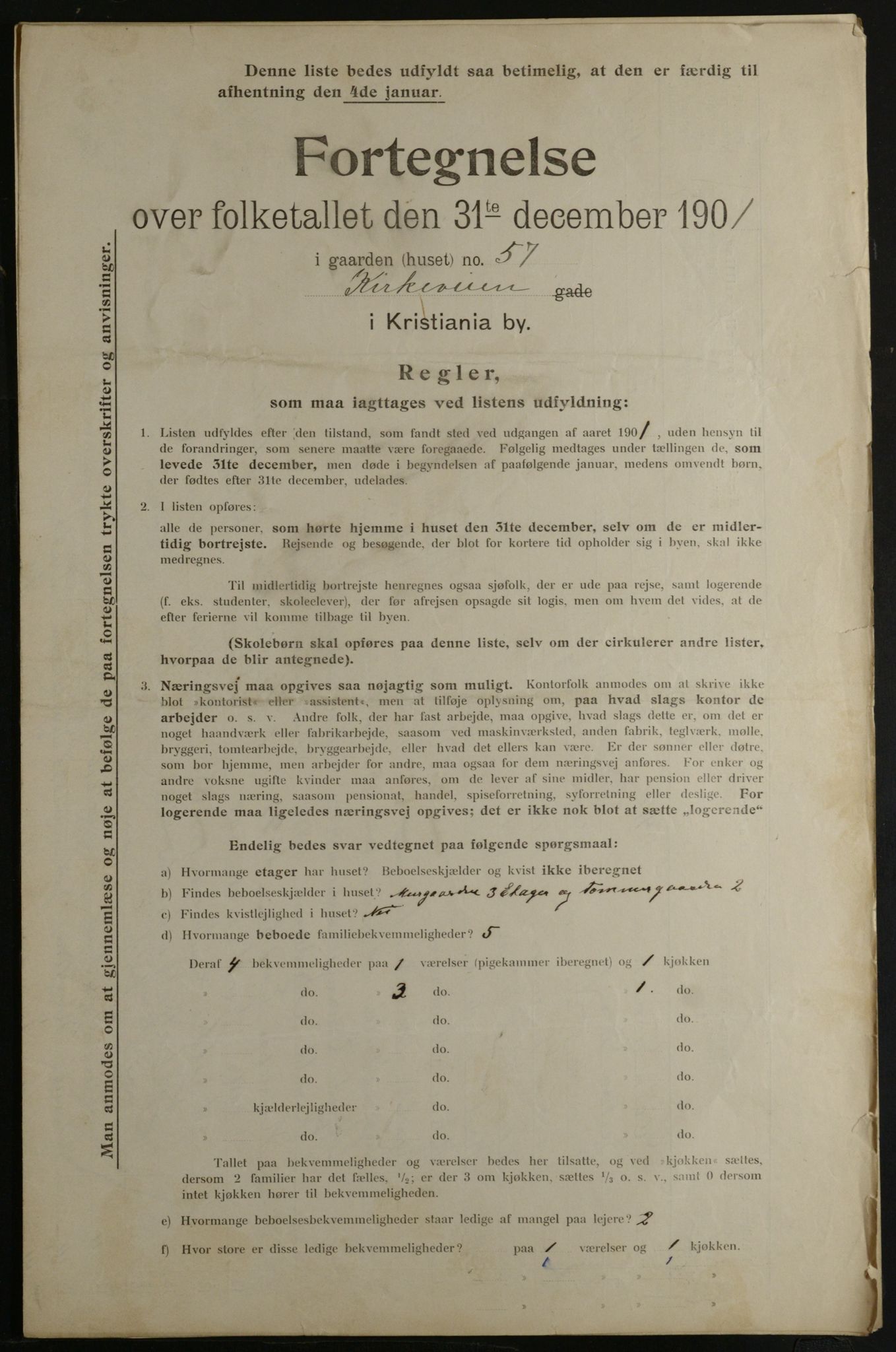 OBA, Municipal Census 1901 for Kristiania, 1901, p. 7933