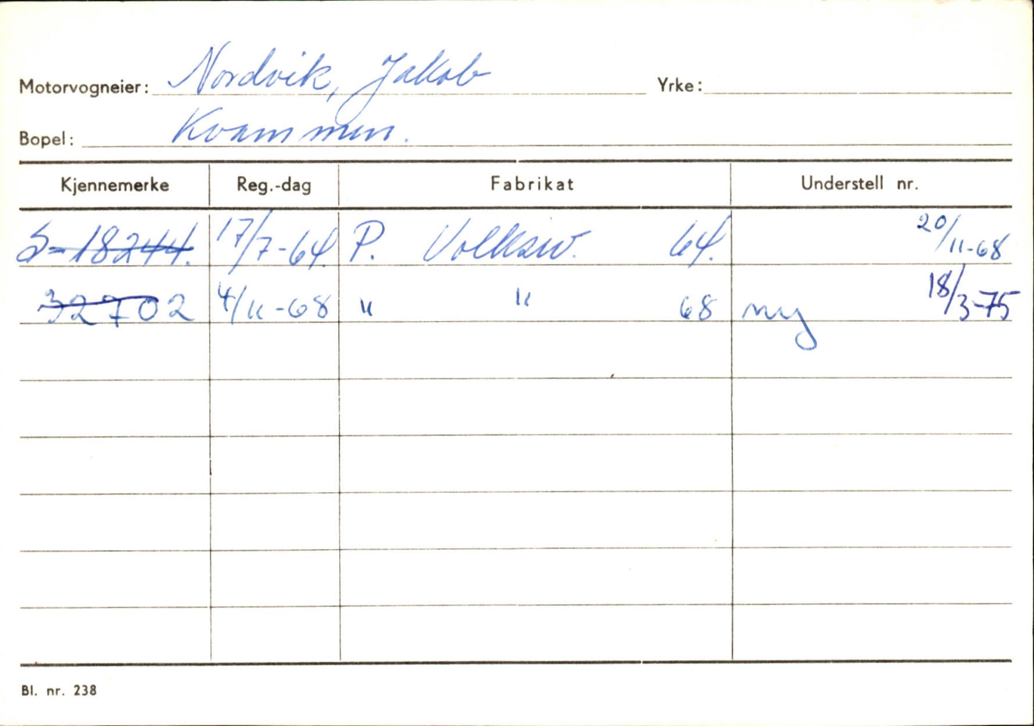 Statens vegvesen, Sogn og Fjordane vegkontor, AV/SAB-A-5301/4/F/L0132: Eigarregister Askvoll A-Å. Balestrand A-Å, 1945-1975, p. 926