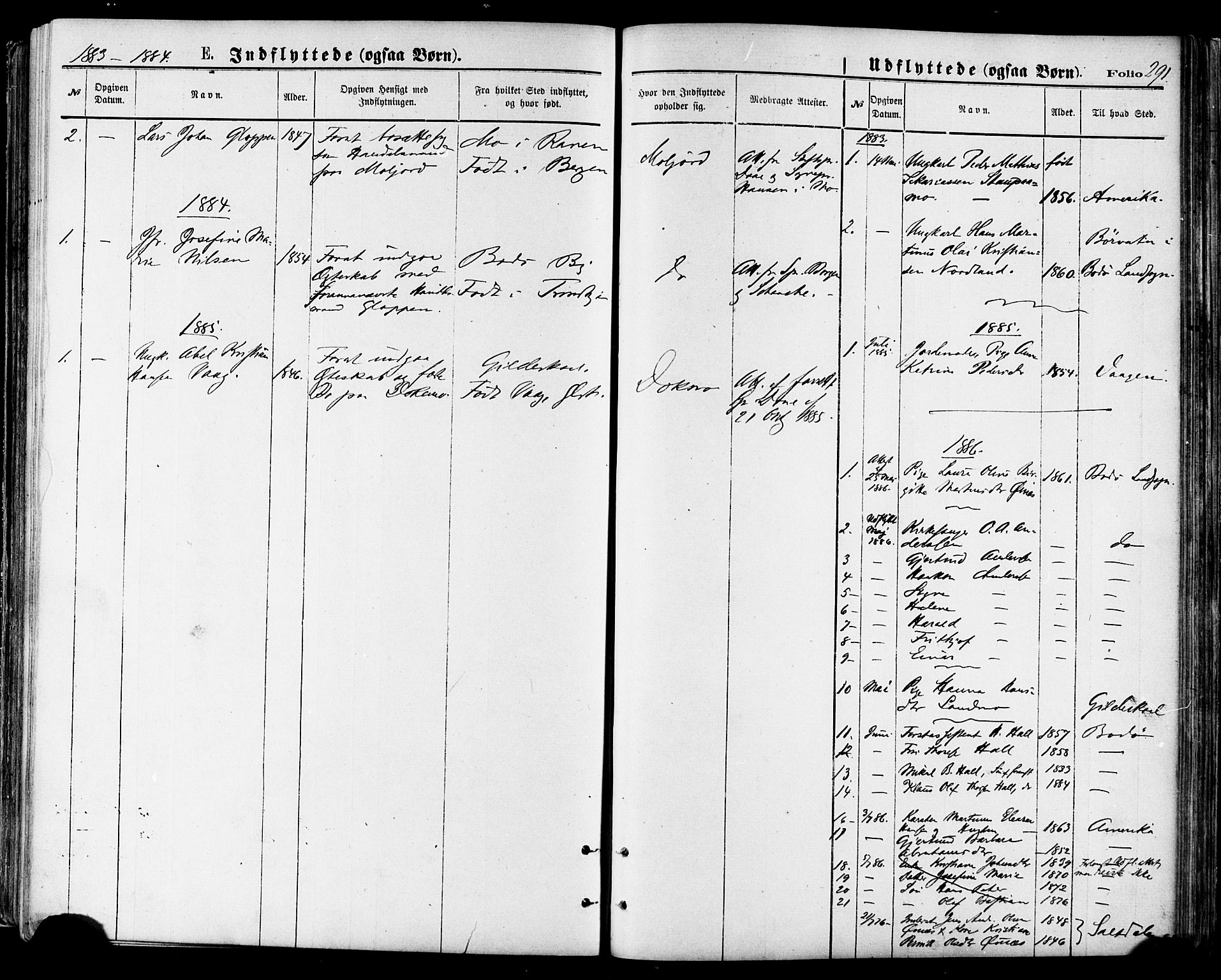 Ministerialprotokoller, klokkerbøker og fødselsregistre - Nordland, AV/SAT-A-1459/846/L0645: Parish register (official) no. 846A03, 1872-1886, p. 291