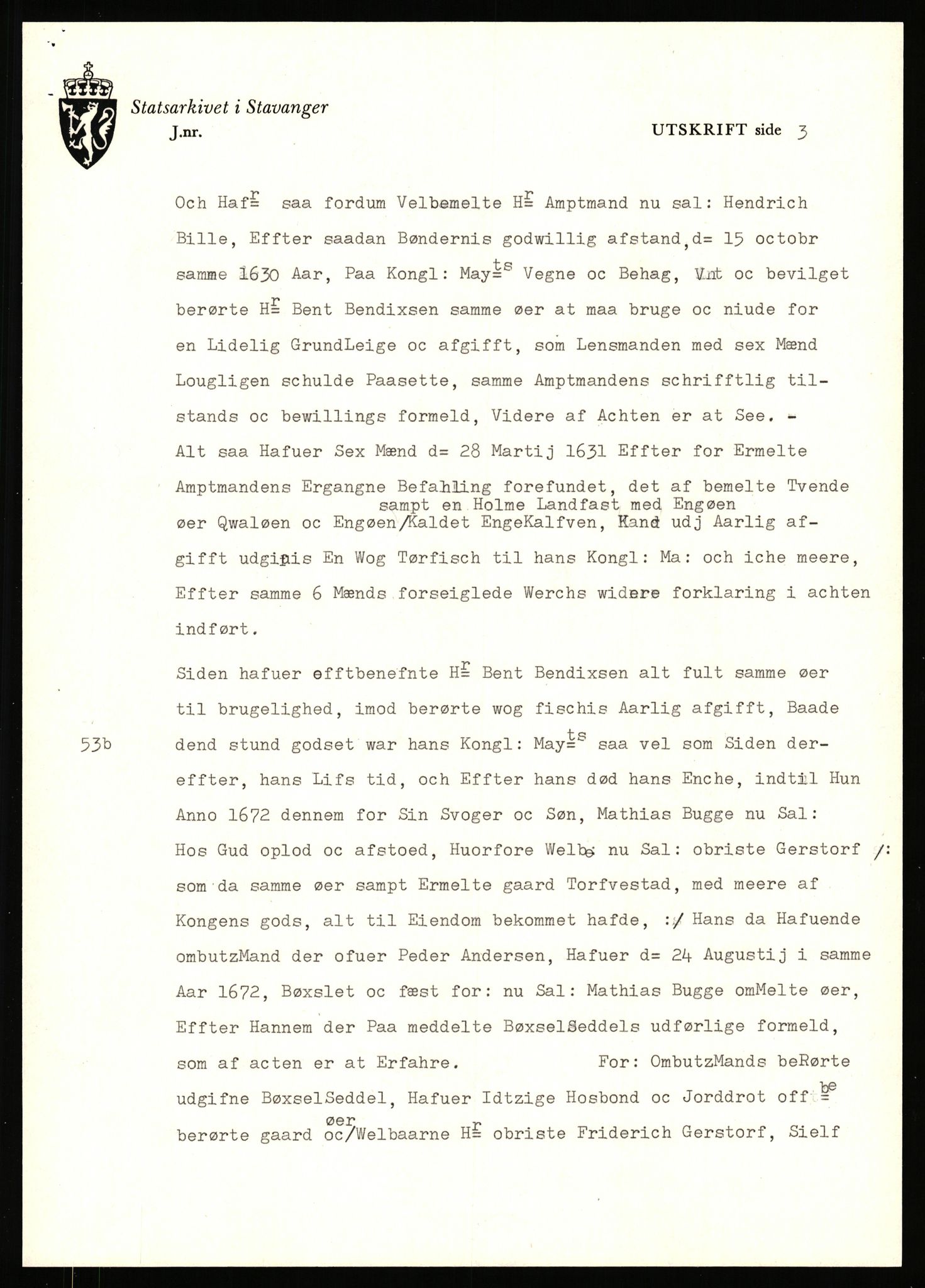 Statsarkivet i Stavanger, AV/SAST-A-101971/03/Y/Yj/L0088: Avskrifter sortert etter gårdsnavn: Todneim - Tuestad, 1750-1930, p. 261