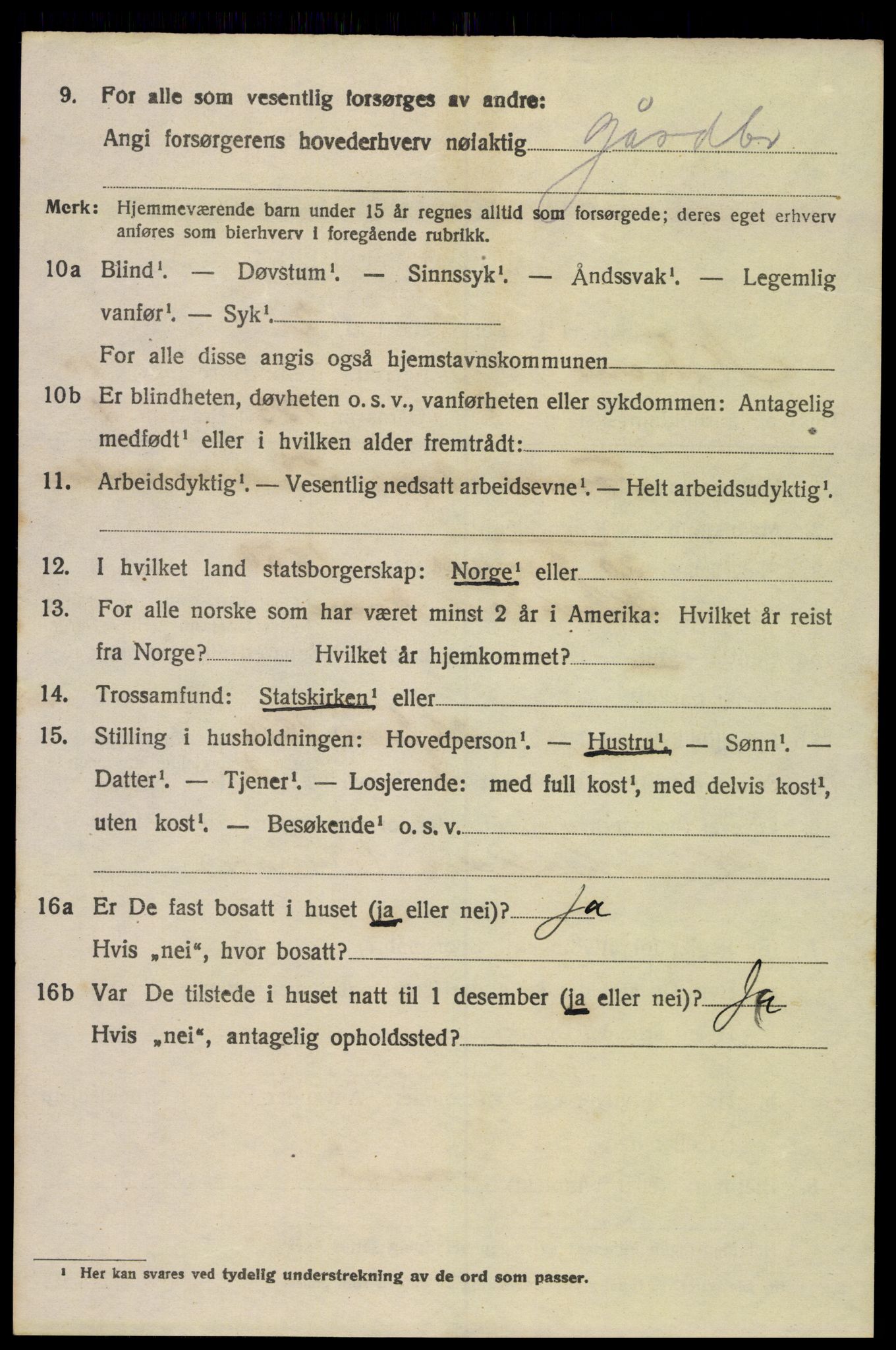 SAH, 1920 census for Nord-Fron, 1920, p. 7955