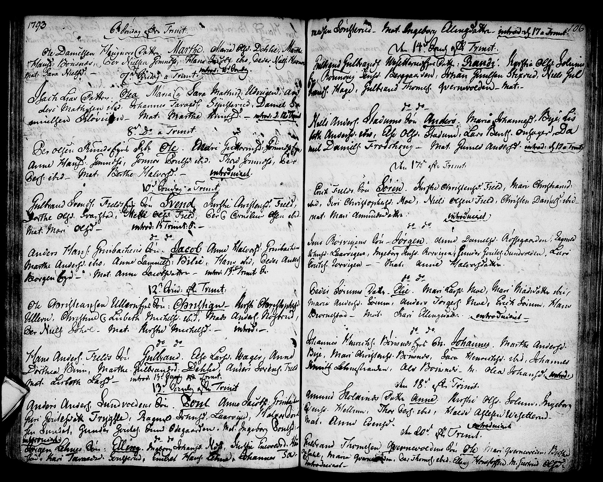 Hole kirkebøker, SAKO/A-228/F/Fa/L0002: Parish register (official) no. I 2, 1766-1814, p. 106
