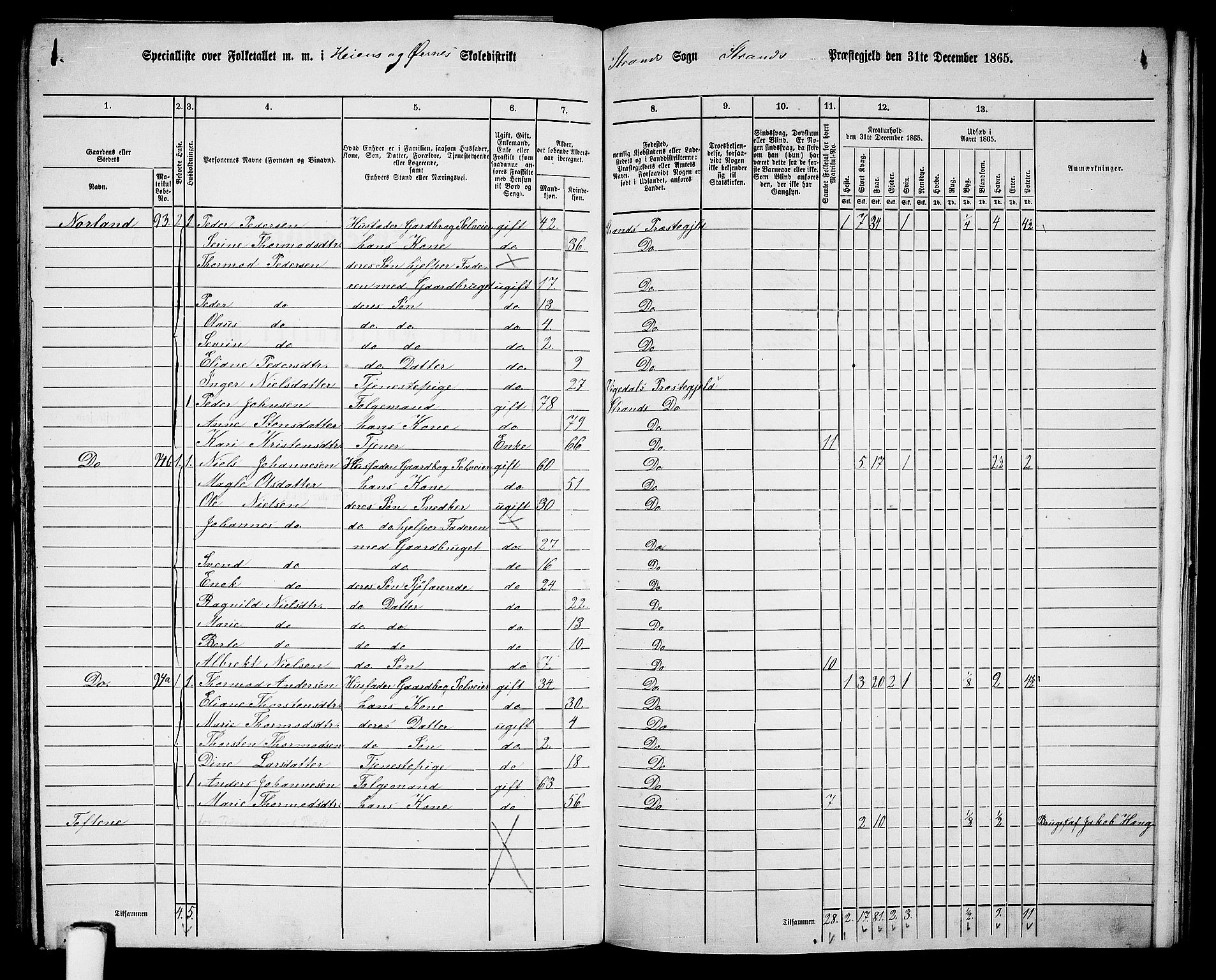 RA, 1865 census for Strand, 1865, p. 57