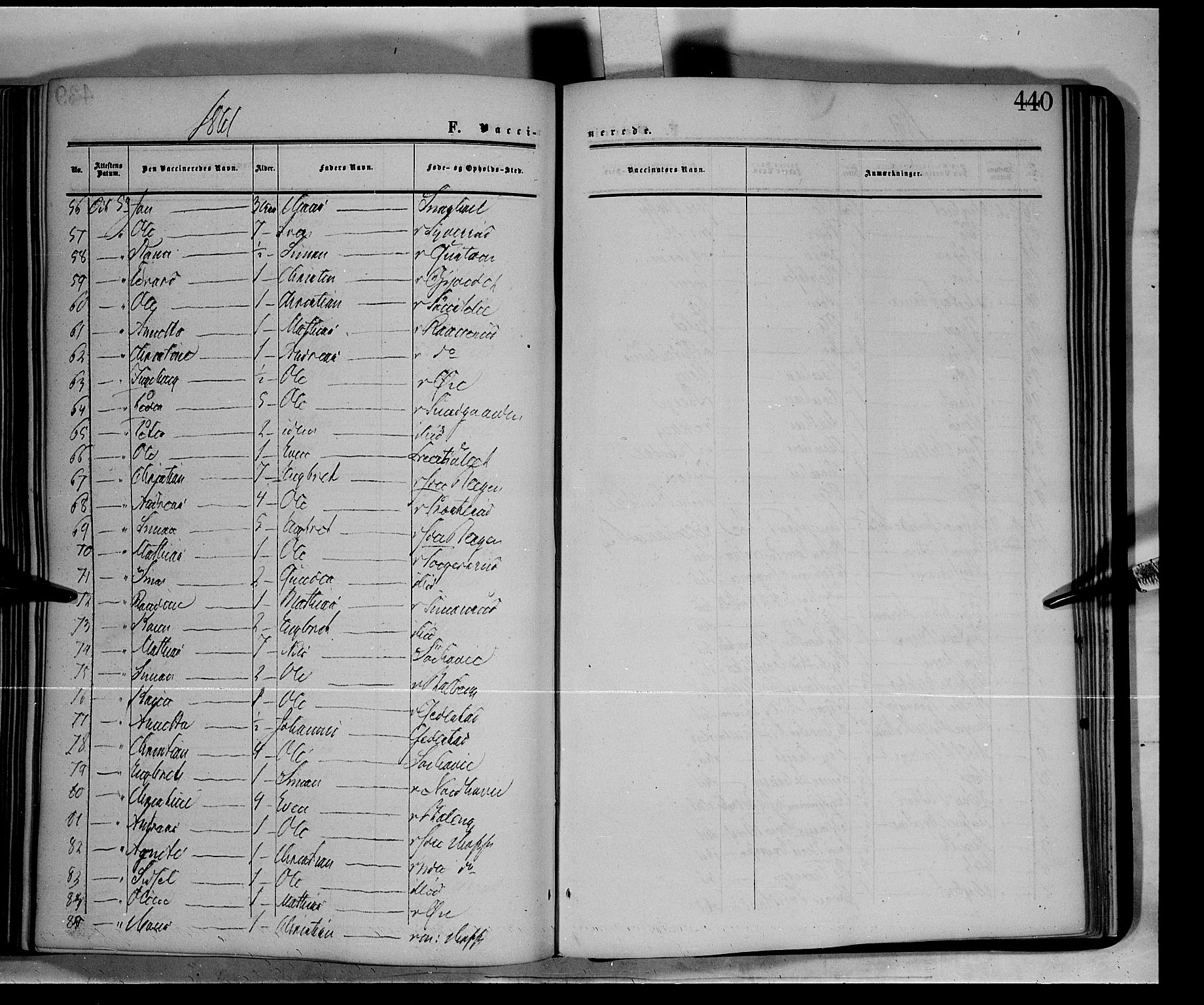 Fåberg prestekontor, AV/SAH-PREST-086/H/Ha/Haa/L0006: Parish register (official) no. 6B, 1855-1867, p. 440