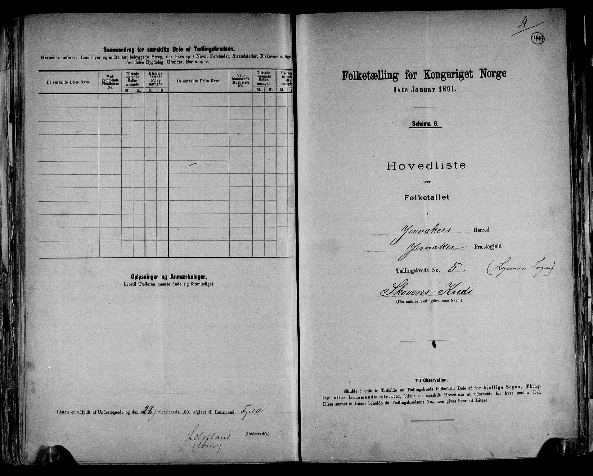 RA, 1891 census for 0532 Jevnaker, 1891, p. 13