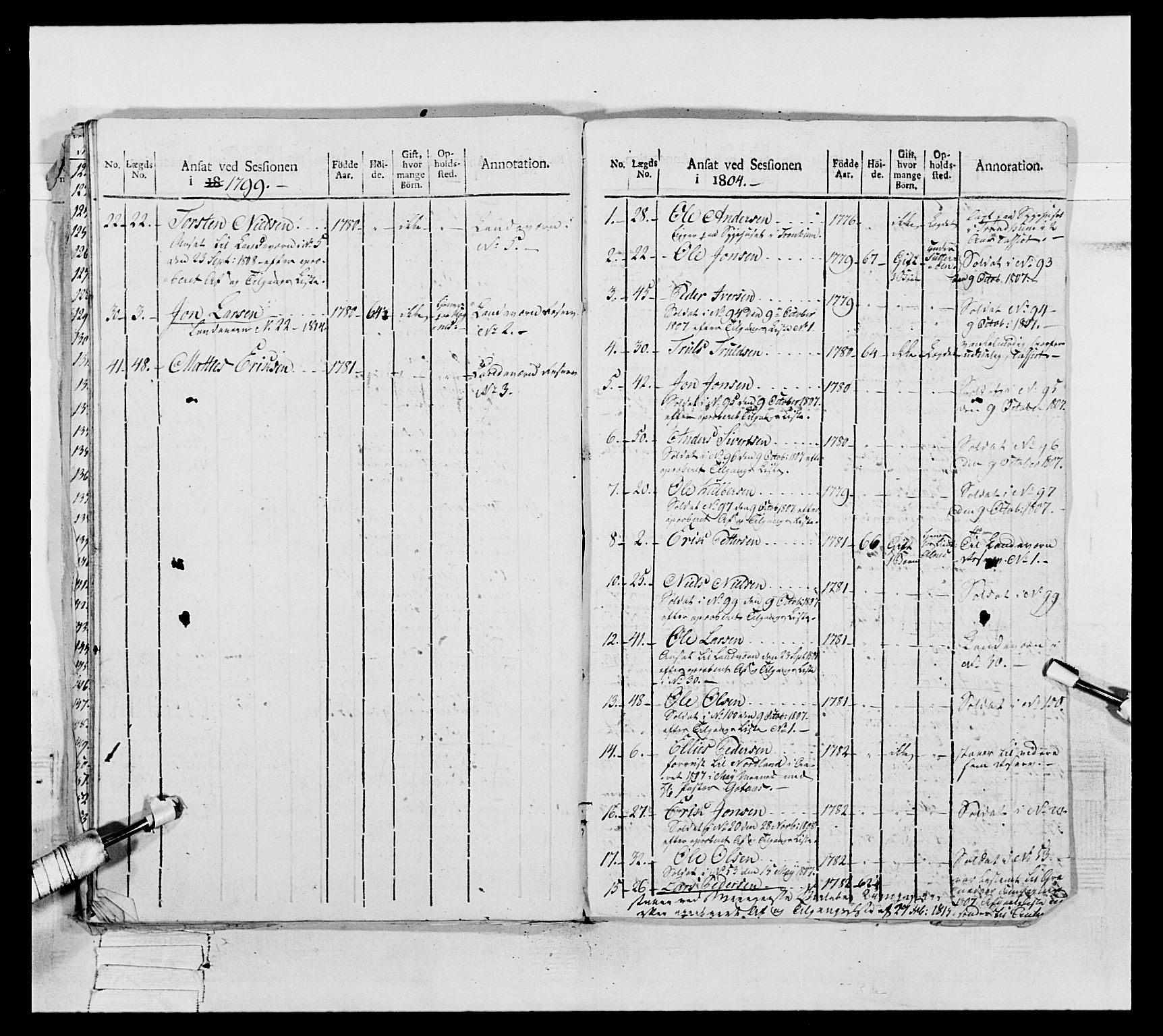 Generalitets- og kommissariatskollegiet, Det kongelige norske kommissariatskollegium, AV/RA-EA-5420/E/Eh/L0075c: 1. Trondheimske nasjonale infanteriregiment, 1811, p. 44