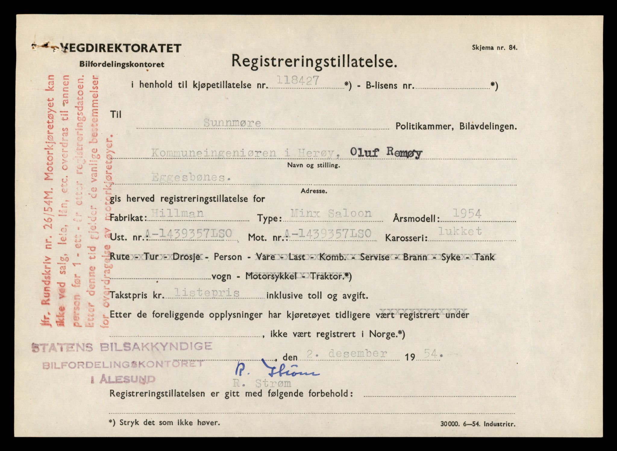 Møre og Romsdal vegkontor - Ålesund trafikkstasjon, AV/SAT-A-4099/F/Fe/L0042: Registreringskort for kjøretøy T 13906 - T 14079, 1927-1998, p. 1705