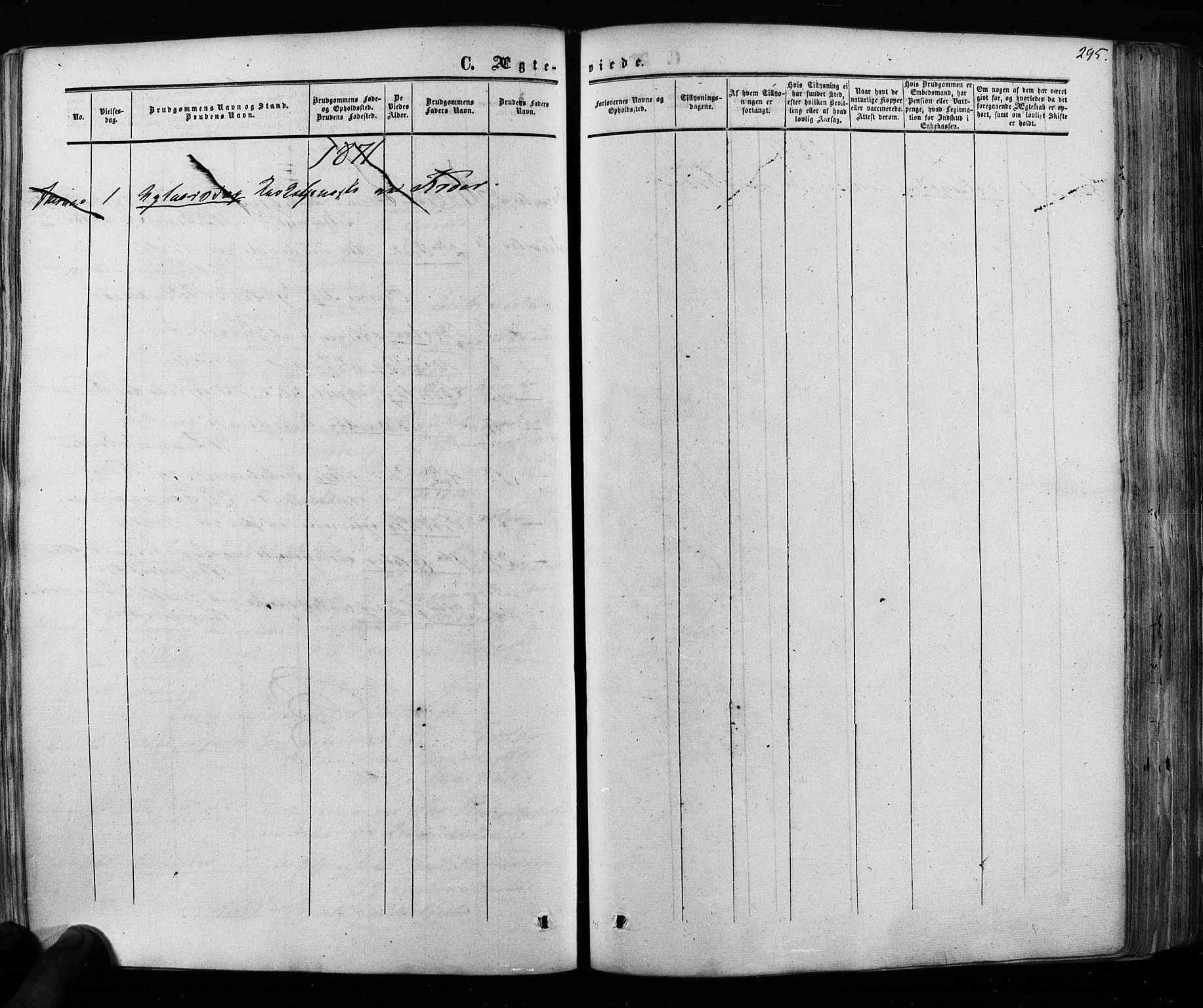 Ås prestekontor Kirkebøker, AV/SAO-A-10894/F/Fa/L0007: Parish register (official) no. I 7, 1854-1870, p. 295