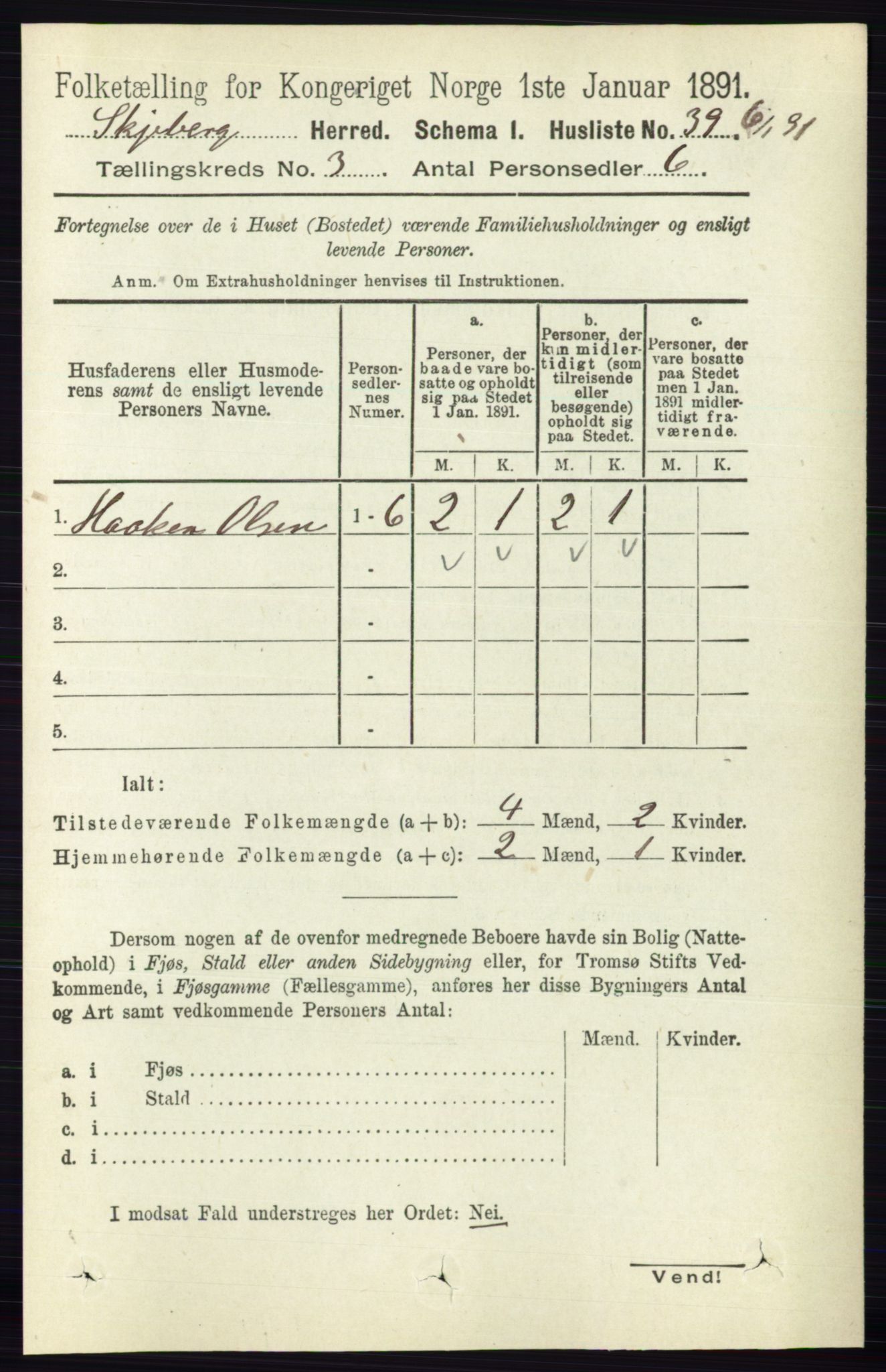 RA, 1891 census for 0115 Skjeberg, 1891, p. 1472