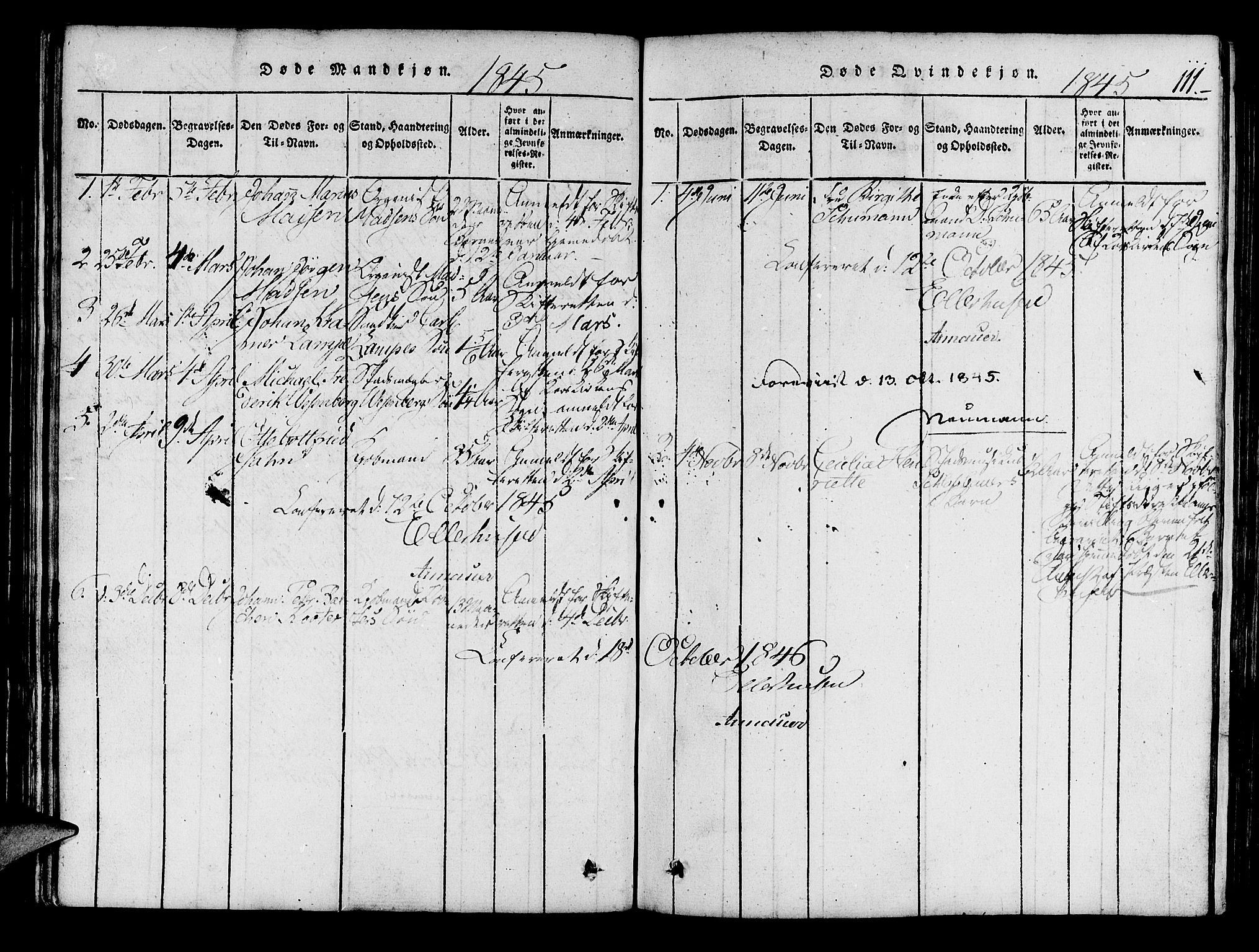 Mariakirken Sokneprestembete, SAB/A-76901/H/Haa/L0005: Parish register (official) no. A 5, 1815-1845, p. 111