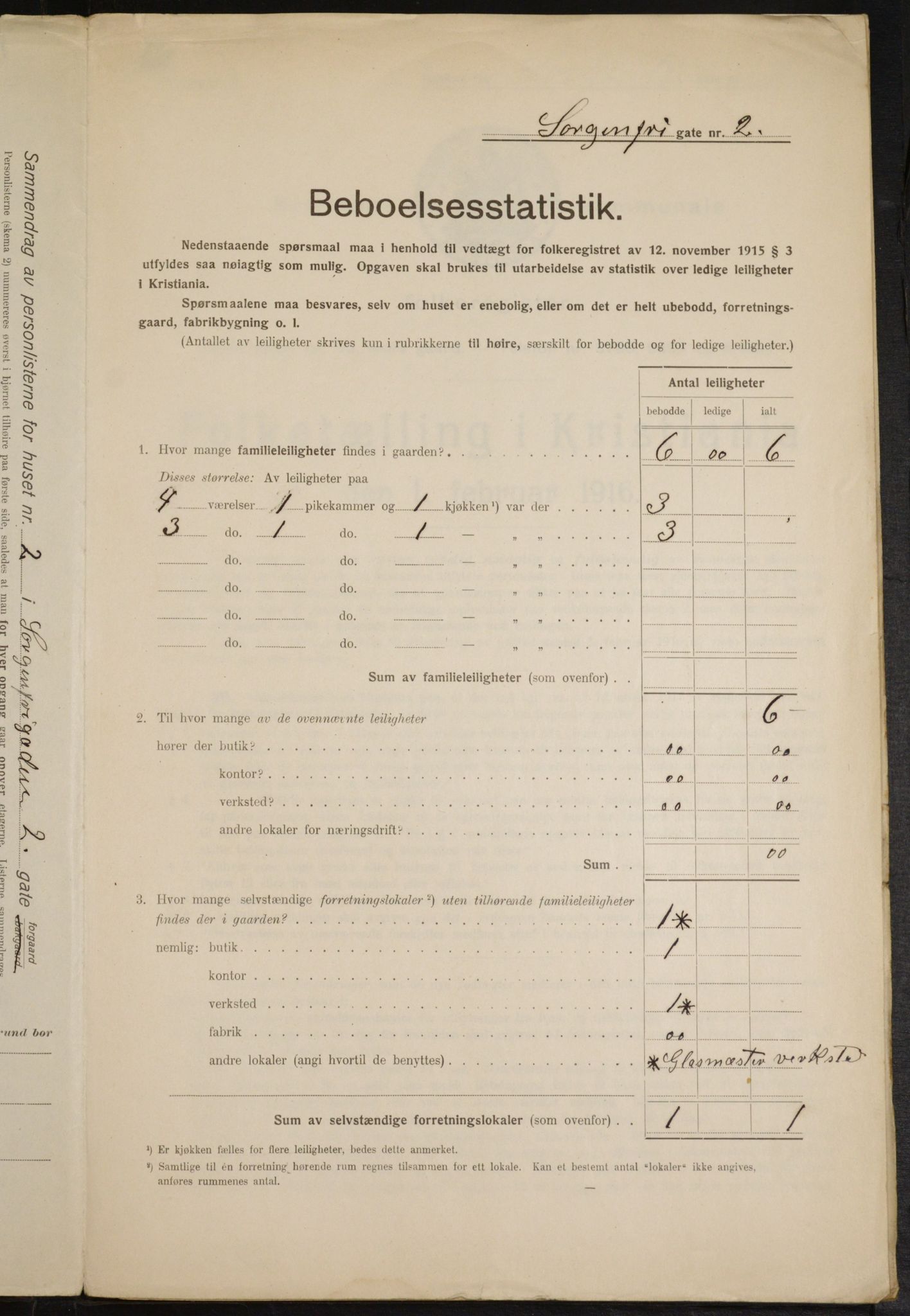 OBA, Municipal Census 1916 for Kristiania, 1916, p. 102278