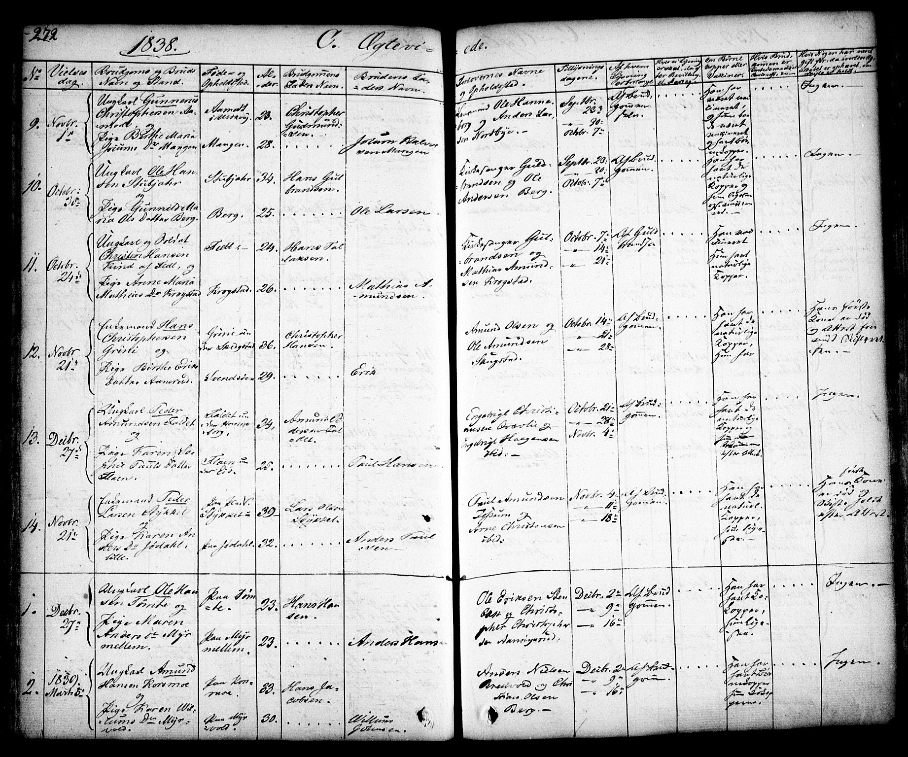 Aurskog prestekontor Kirkebøker, SAO/A-10304a/F/Fa/L0006: Parish register (official) no. I 6, 1829-1853, p. 272