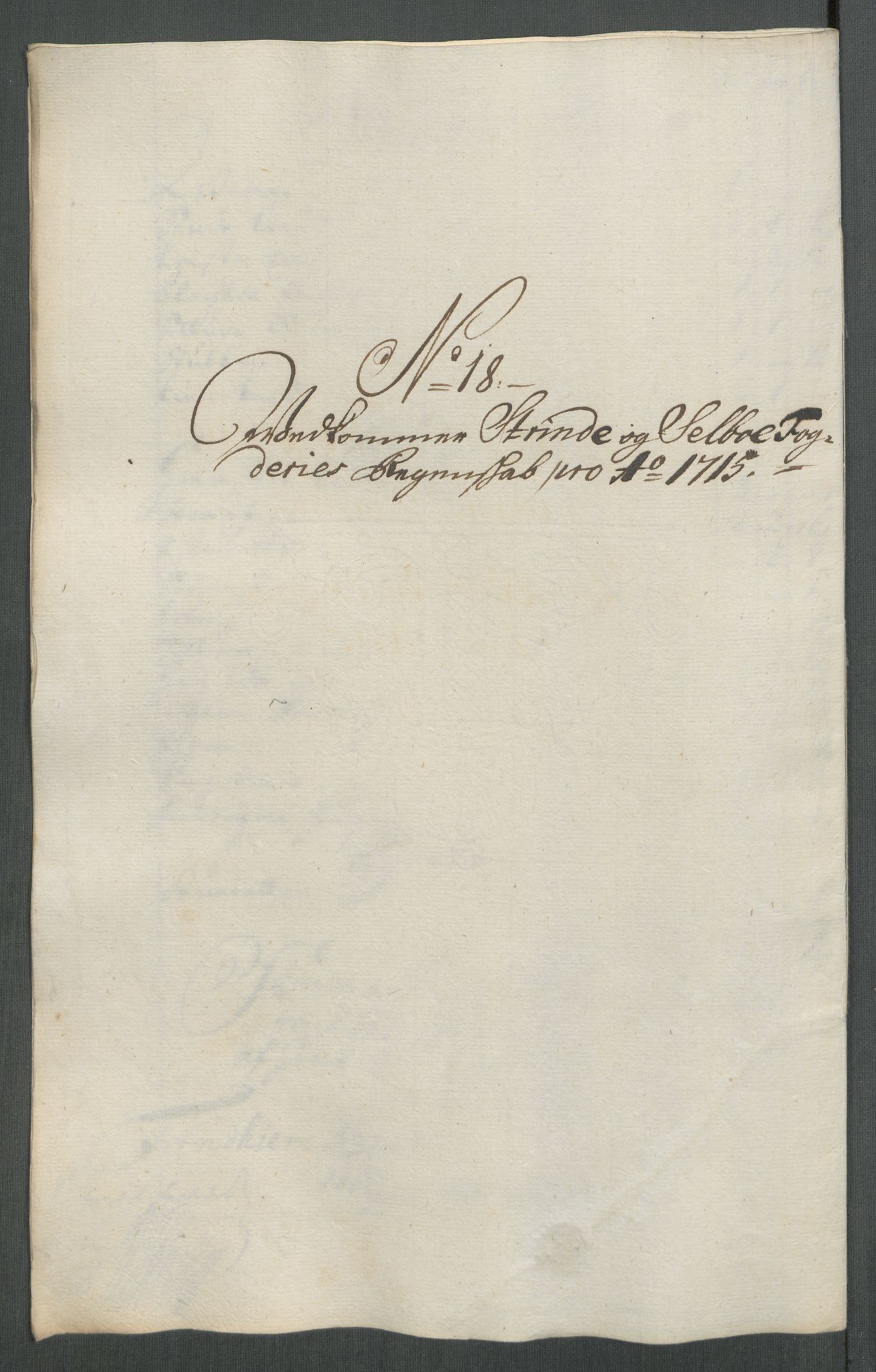 Rentekammeret inntil 1814, Reviderte regnskaper, Fogderegnskap, AV/RA-EA-4092/R61/L4115: Fogderegnskap Strinda og Selbu, 1715-1716, p. 151