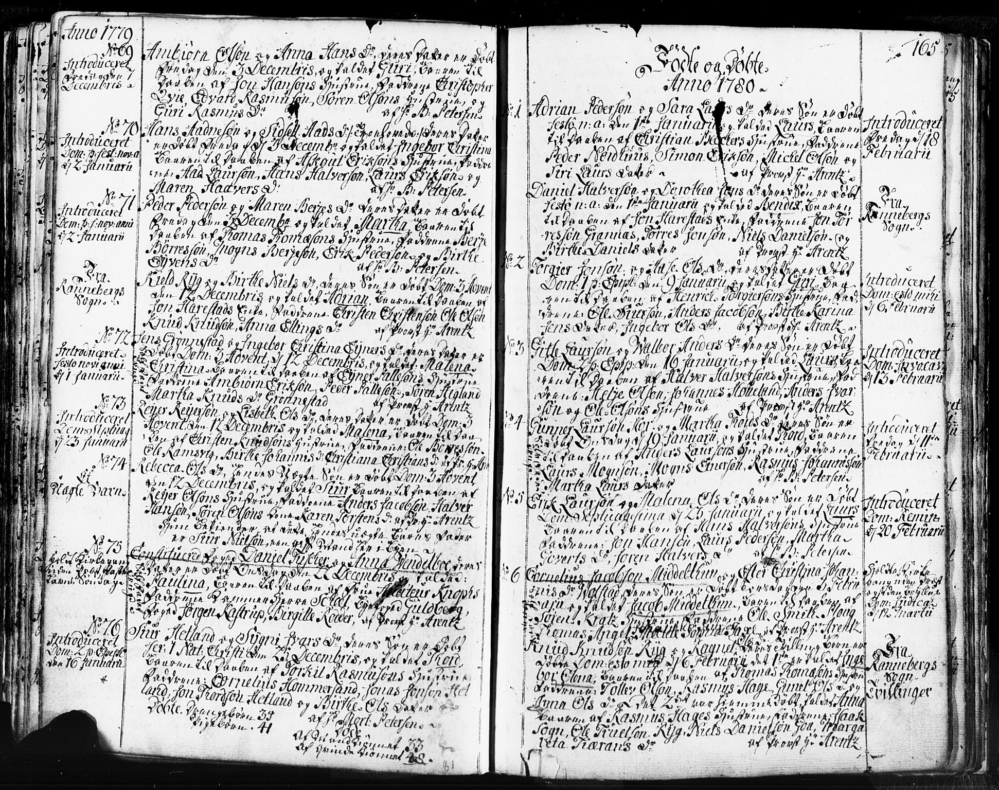 Domkirken sokneprestkontor, SAST/A-101812/001/30/30BB/L0004: Parish register (copy) no. B 4, 1752-1790, p. 165