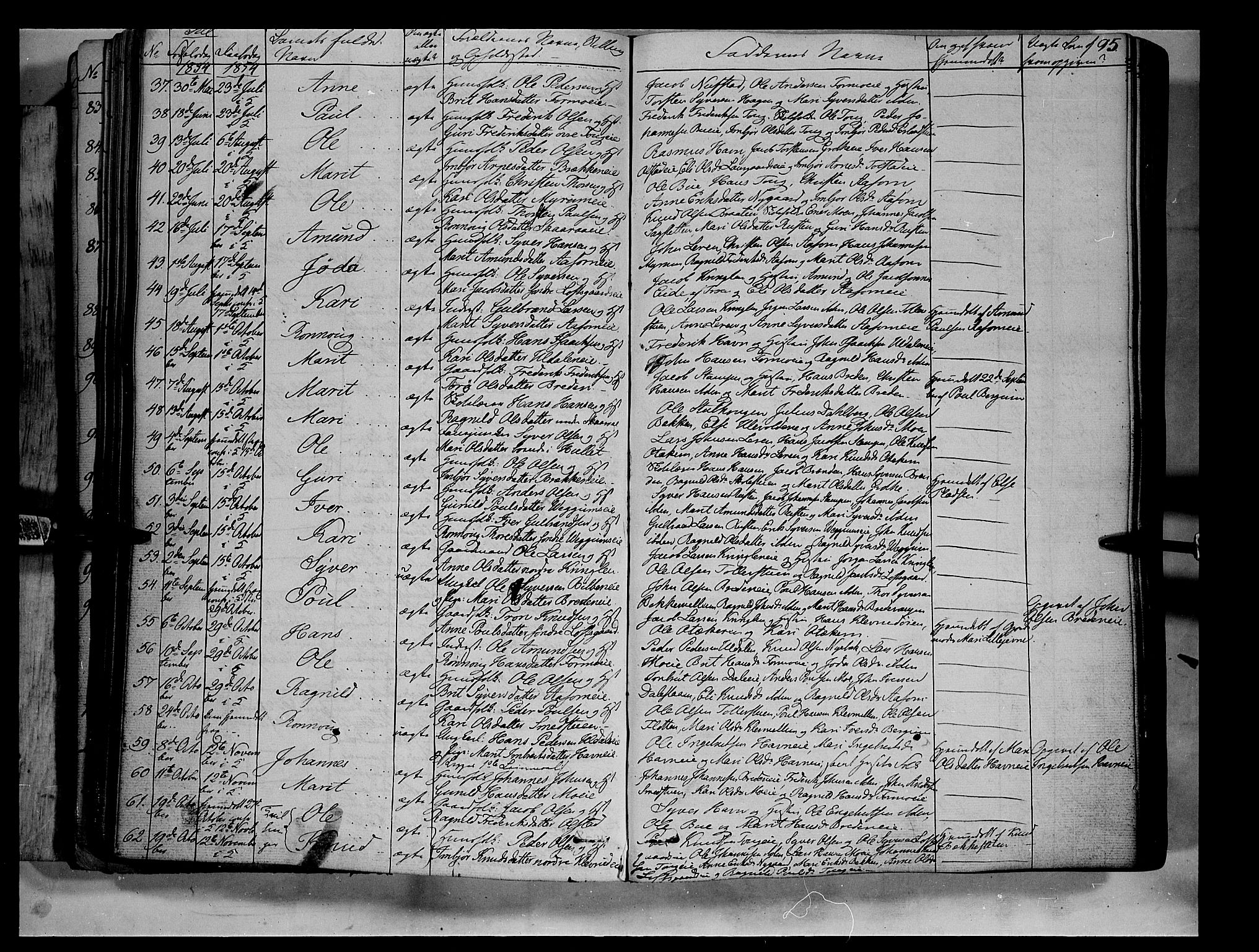 Vågå prestekontor, SAH/PREST-076/H/Ha/Haa/L0005: Parish register (official) no. 5 /3, 1842-1856, p. 95