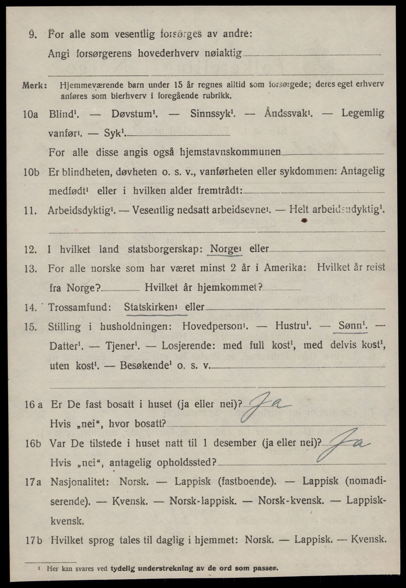 SAT, 1920 census for Klæbu, 1920, p. 901