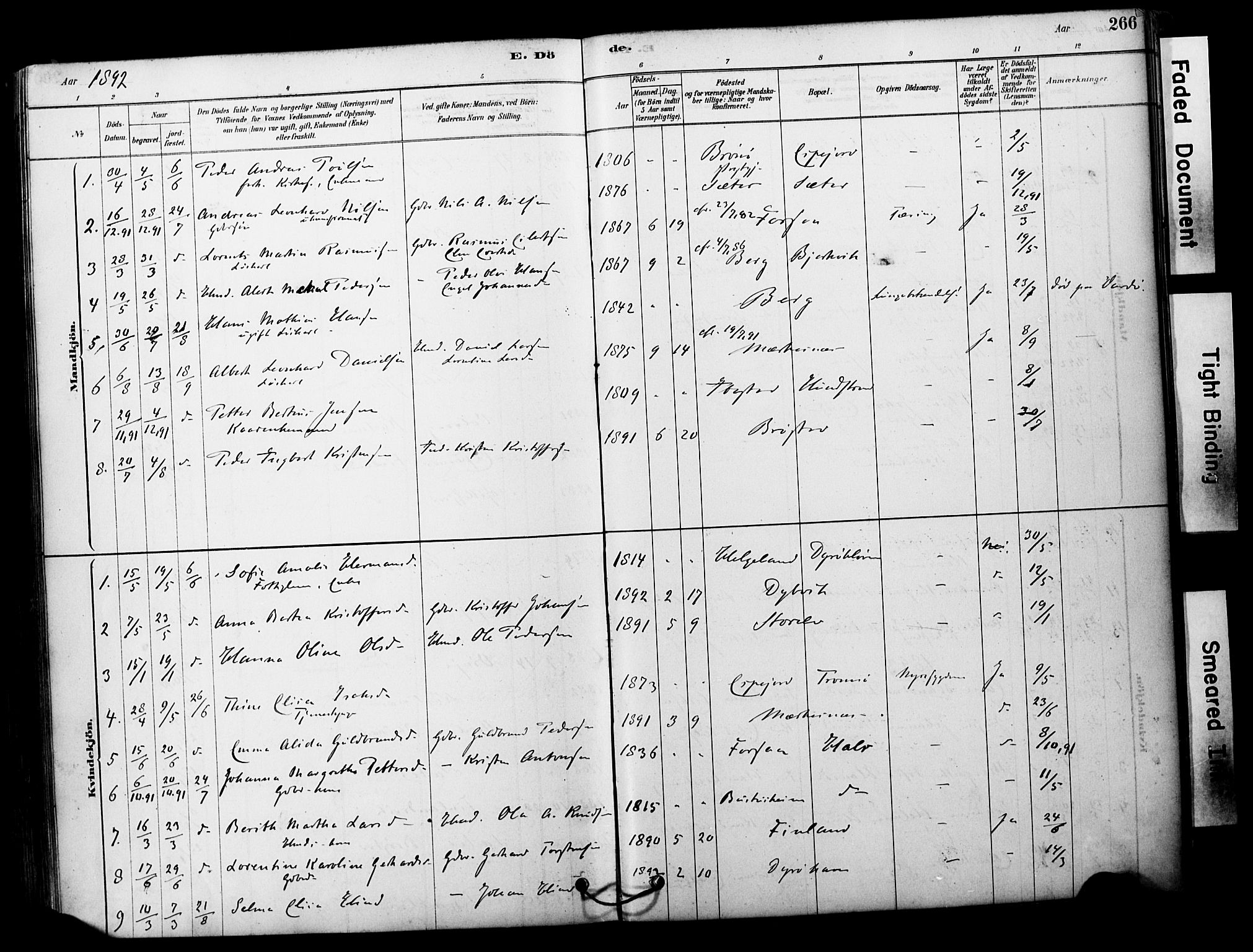 Tranøy sokneprestkontor, SATØ/S-1313/I/Ia/Iaa/L0011kirke: Parish register (official) no. 11, 1878-1904, p. 266