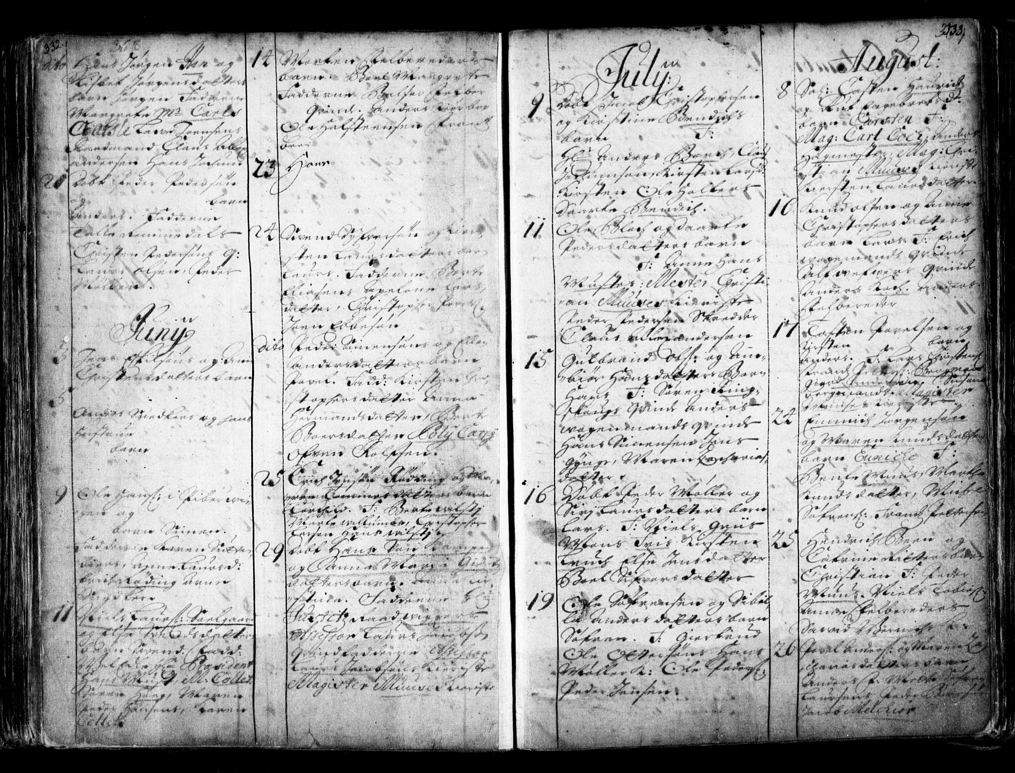 Oslo domkirke Kirkebøker, SAO/A-10752/F/Fa/L0001: Parish register (official) no. 1, 1648-1704, p. 332-333