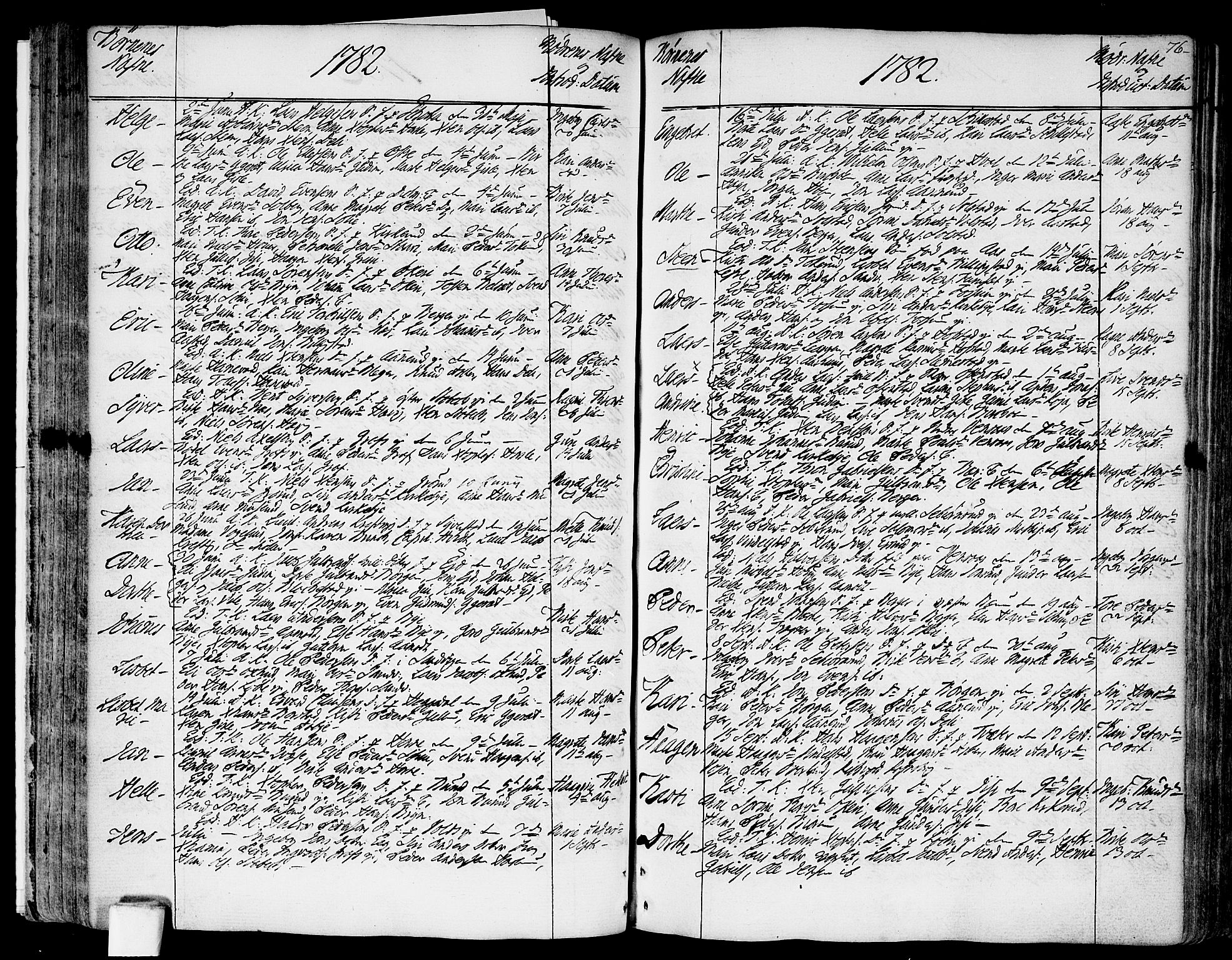 Asker prestekontor Kirkebøker, AV/SAO-A-10256a/F/Fa/L0003: Parish register (official) no. I 3, 1767-1807, p. 76