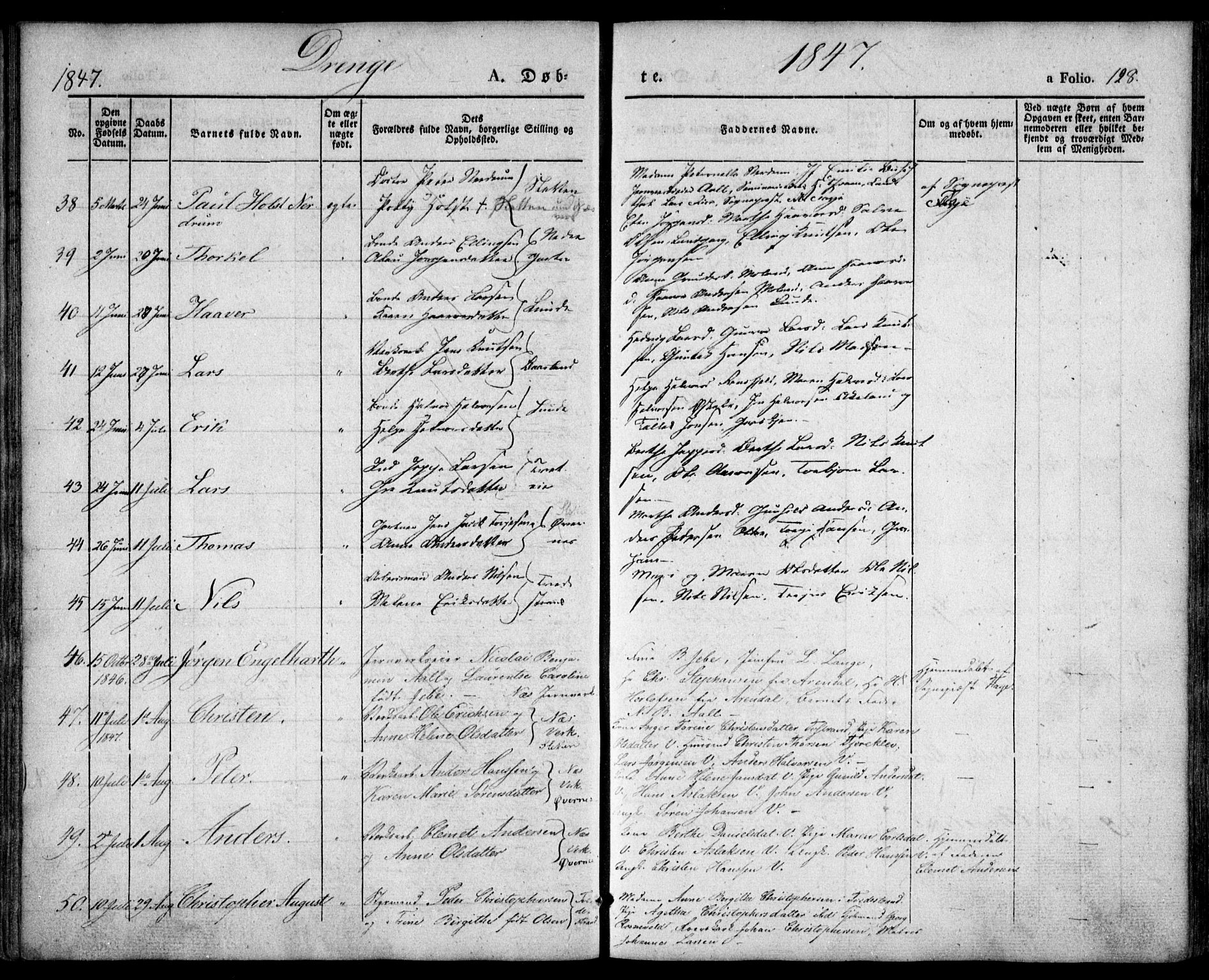 Holt sokneprestkontor, AV/SAK-1111-0021/F/Fa/L0007: Parish register (official) no. A 7, 1836-1848, p. 128