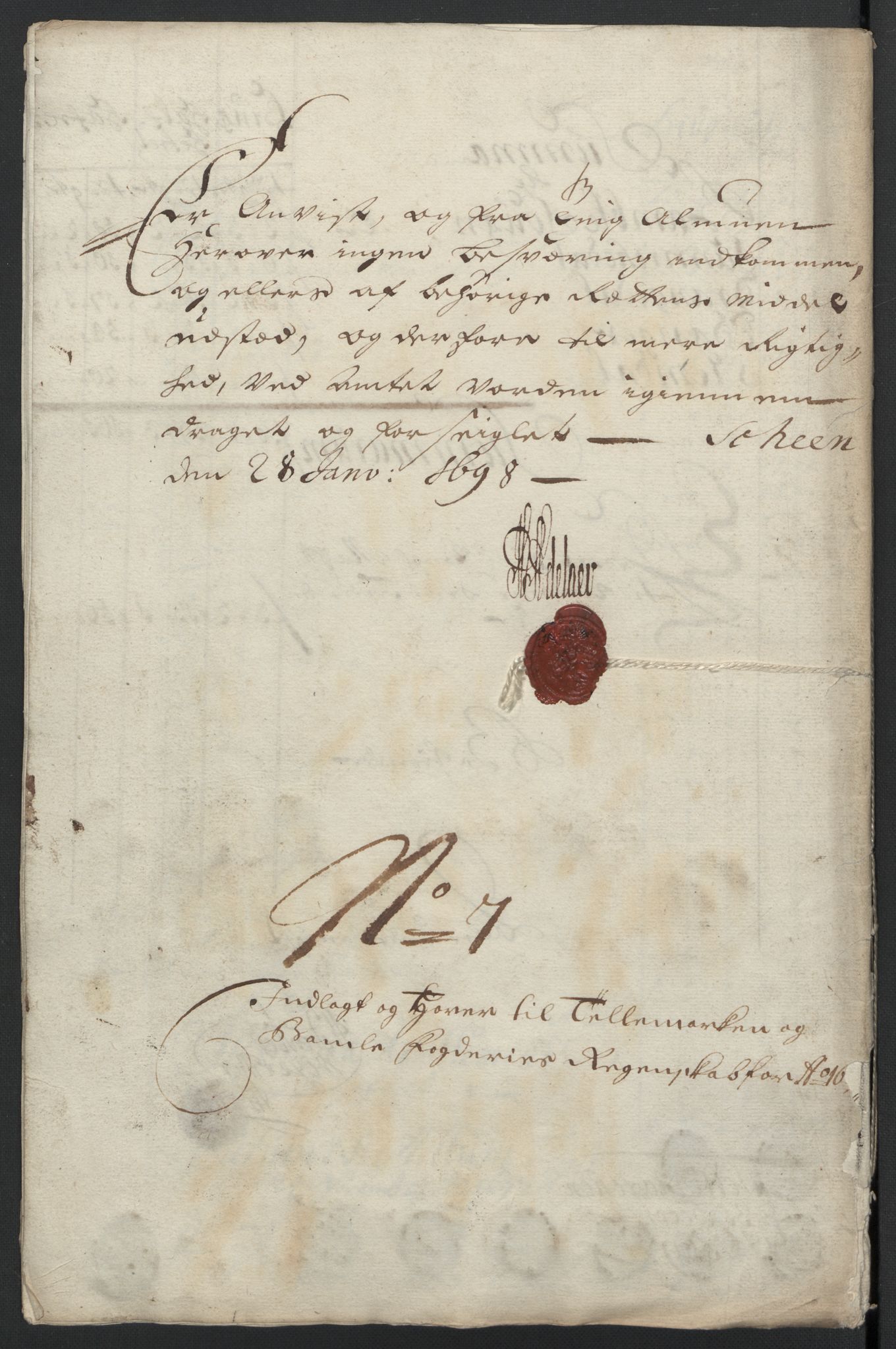 Rentekammeret inntil 1814, Reviderte regnskaper, Fogderegnskap, RA/EA-4092/R36/L2097: Fogderegnskap Øvre og Nedre Telemark og Bamble, 1697, p. 40