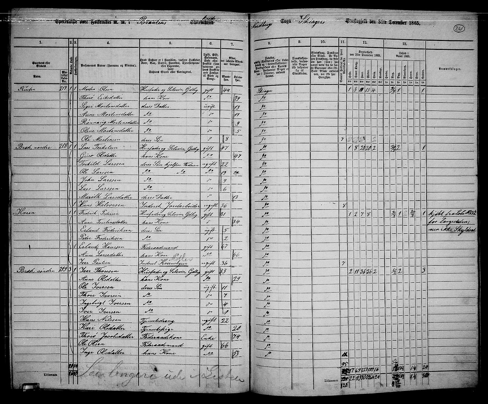 RA, 1865 census for Skjåk, 1865, p. 102