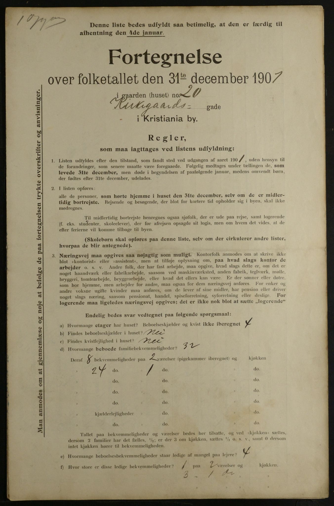 OBA, Municipal Census 1901 for Kristiania, 1901, p. 7888