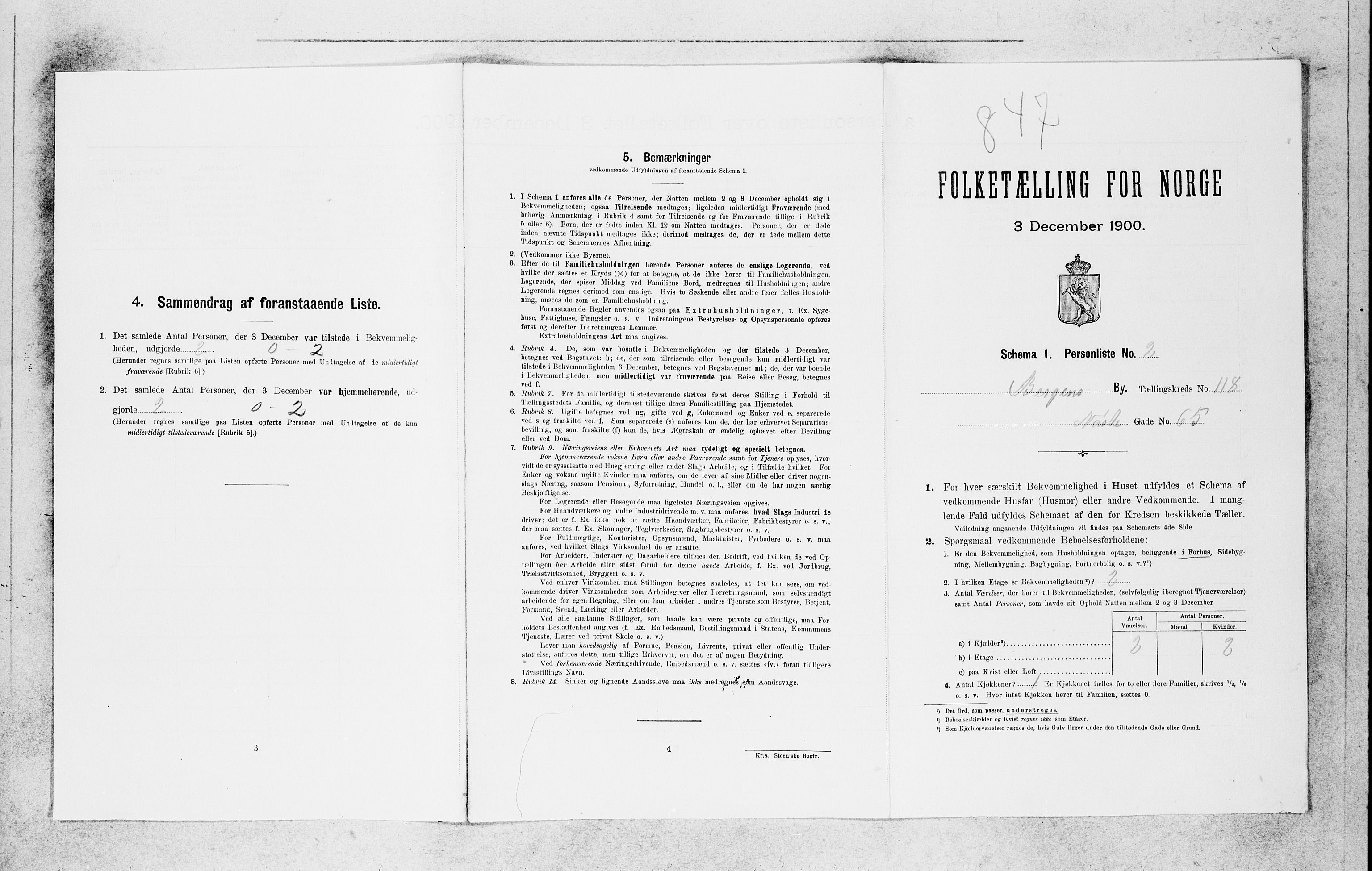 SAB, 1900 census for Bergen, 1900, p. 24755