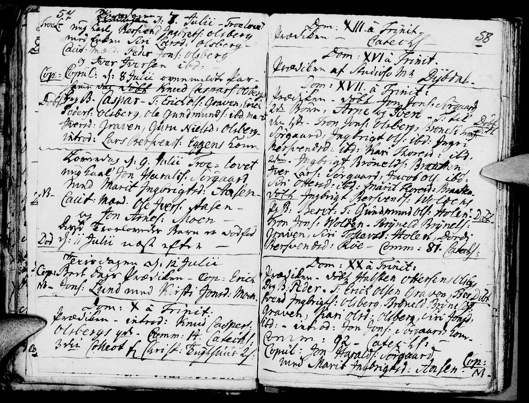 Tynset prestekontor, SAH/PREST-058/H/Ha/Haa/L0005: Parish register (official) no. 5, 1761-1776, p. 57-58