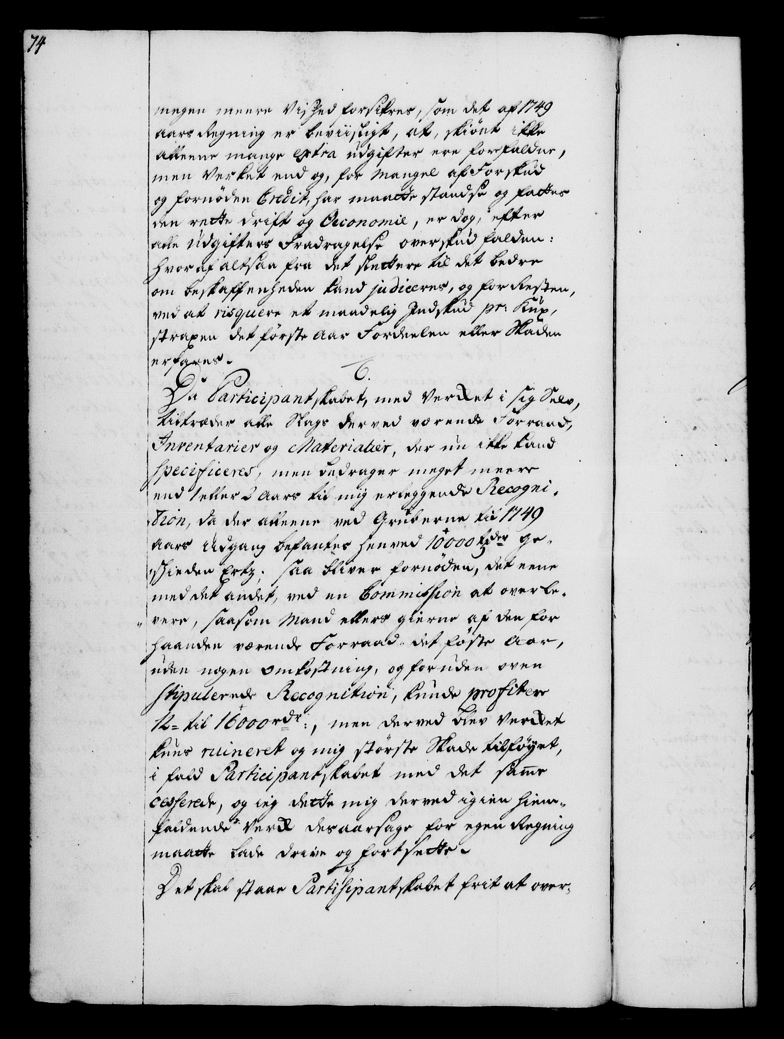 Rentekammeret, Kammerkanselliet, RA/EA-3111/G/Gg/Gga/L0006: Norsk ekspedisjonsprotokoll med register (merket RK 53.6), 1749-1759, p. 74
