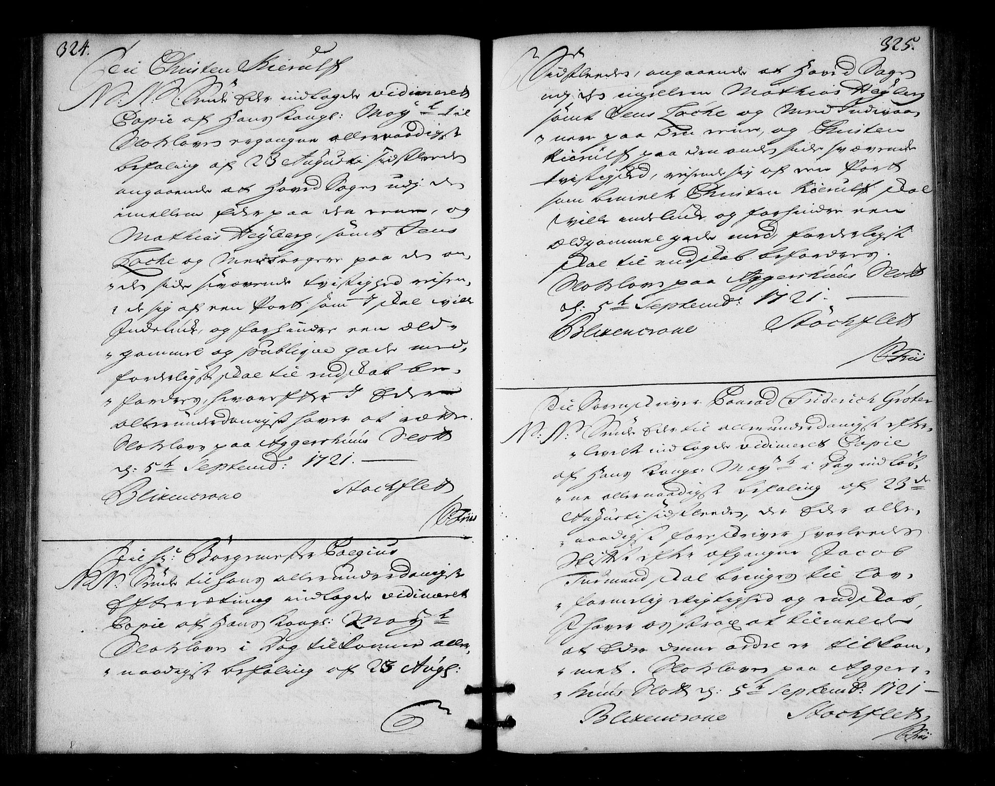 Stattholderembetet 1572-1771, AV/RA-EA-2870/Bd/L0013: Ordreprotokoll, 1720-1722, p. 324-325