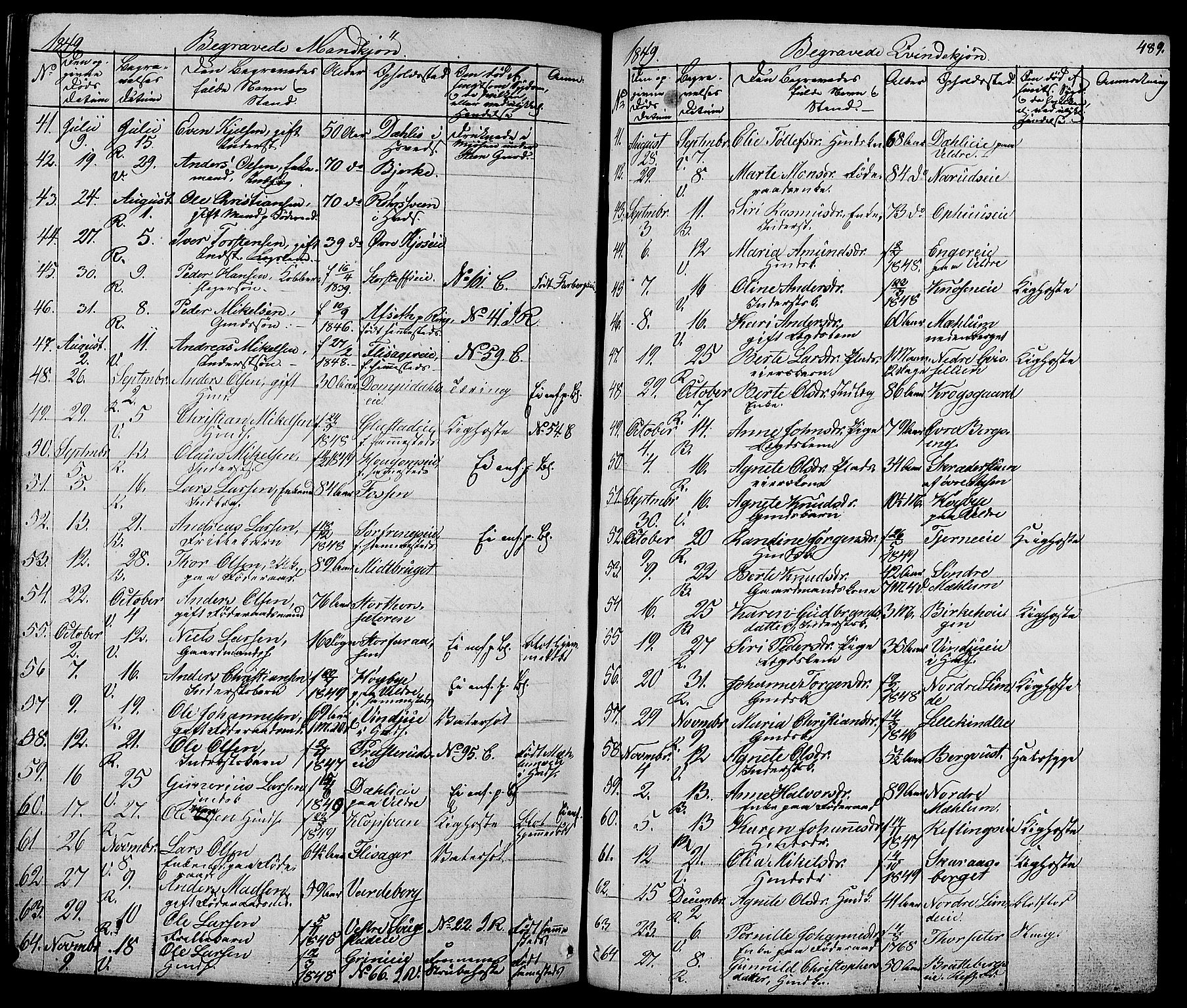 Ringsaker prestekontor, AV/SAH-PREST-014/L/La/L0005: Parish register (copy) no. 5, 1839-1850, p. 489