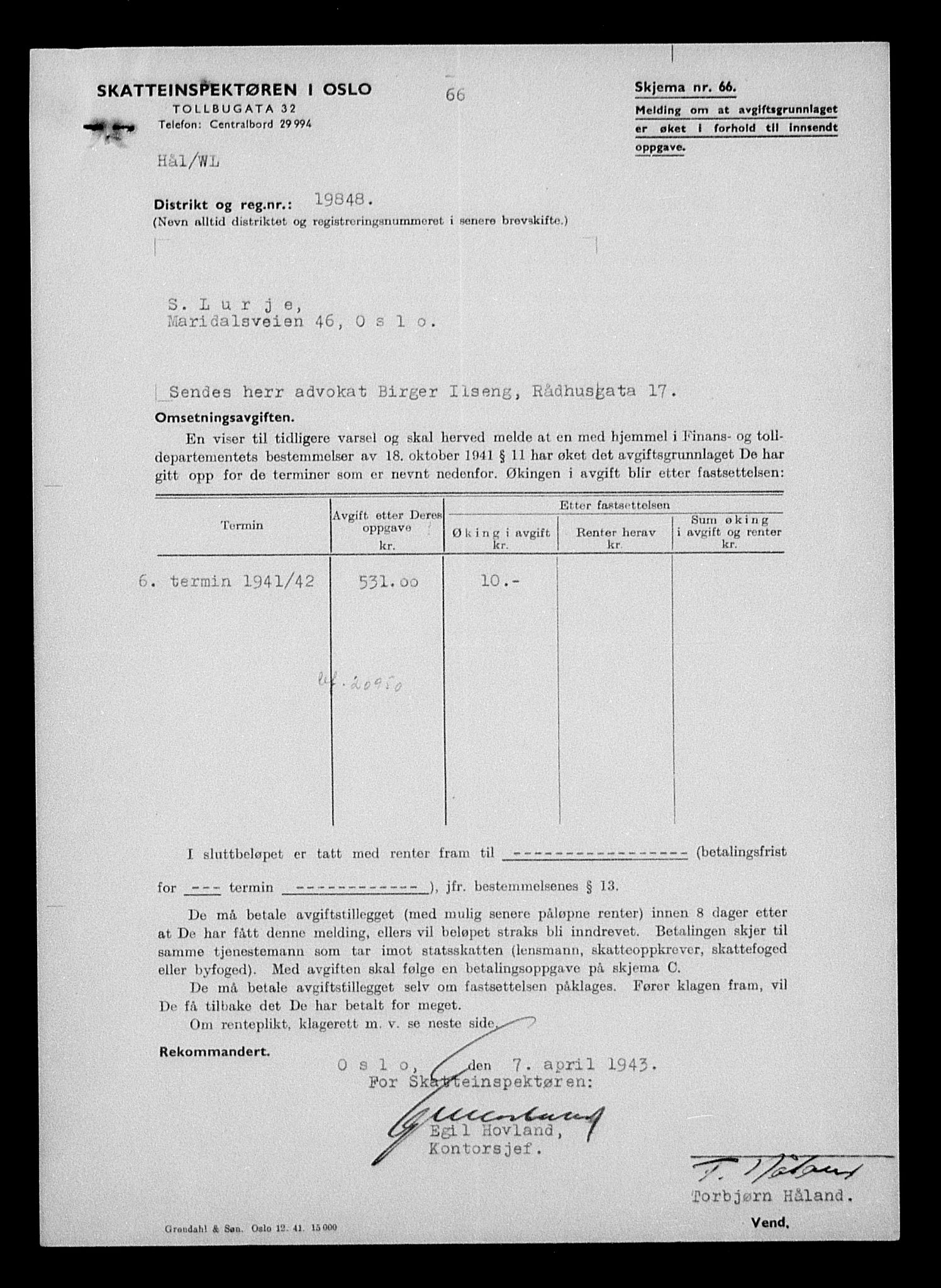 Justisdepartementet, Tilbakeføringskontoret for inndratte formuer, AV/RA-S-1564/H/Hc/Hcc/L0960: --, 1945-1947, p. 522