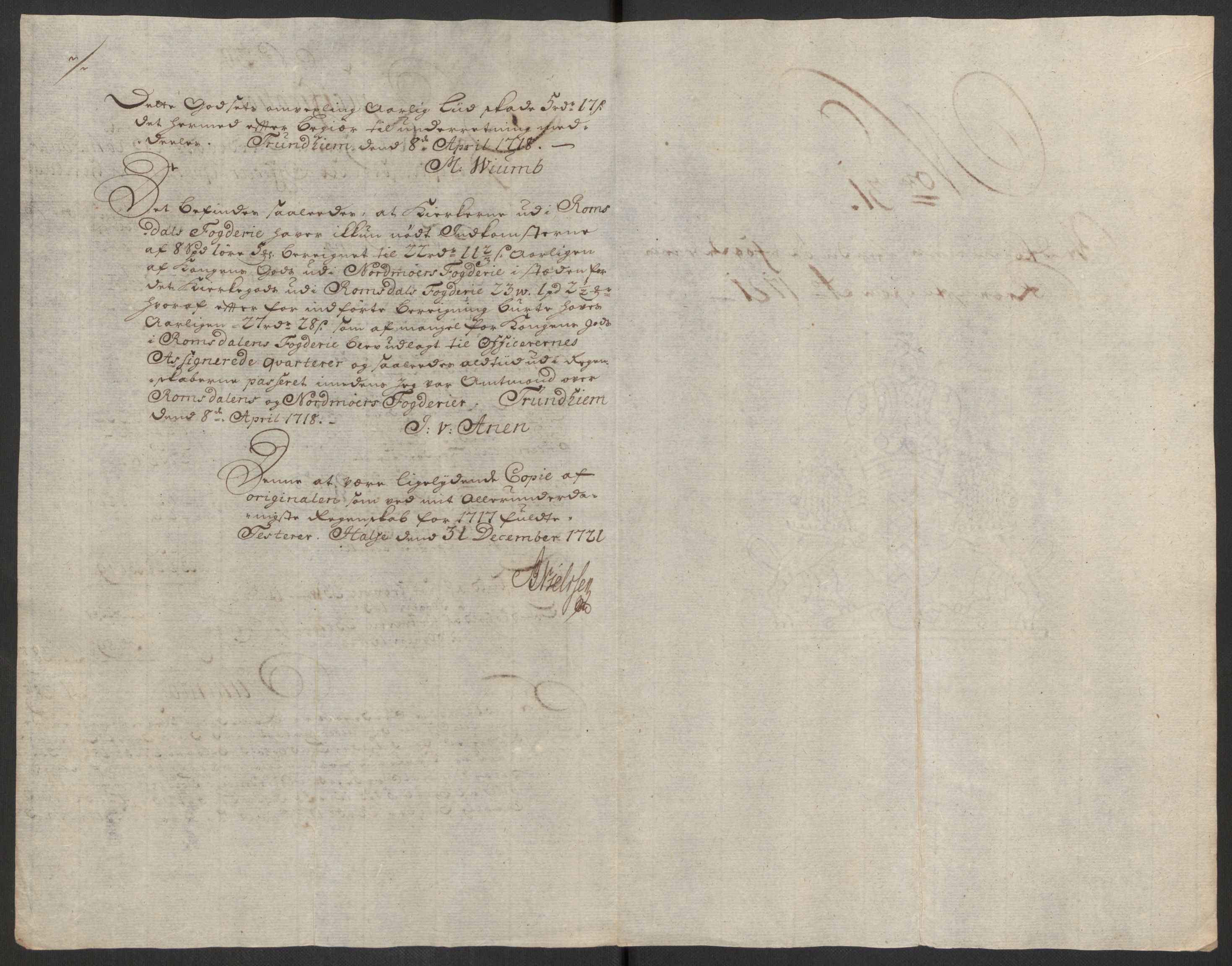 Rentekammeret inntil 1814, Reviderte regnskaper, Fogderegnskap, RA/EA-4092/R56/L3754: Fogderegnskap Nordmøre, 1721, p. 275