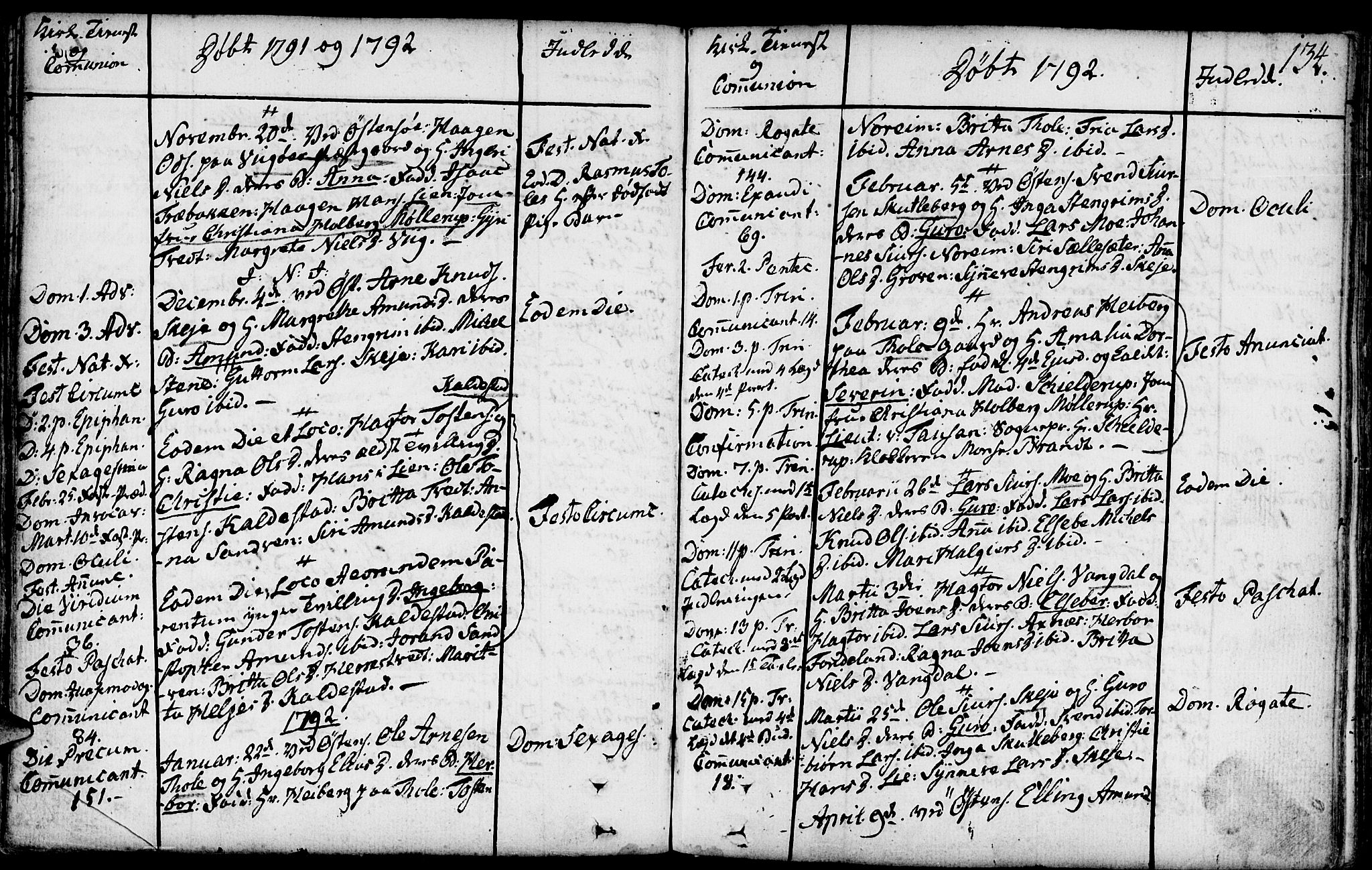 Kvam sokneprestembete, AV/SAB-A-76201/H/Haa: Parish register (official) no. A 3, 1743-1795, p. 134