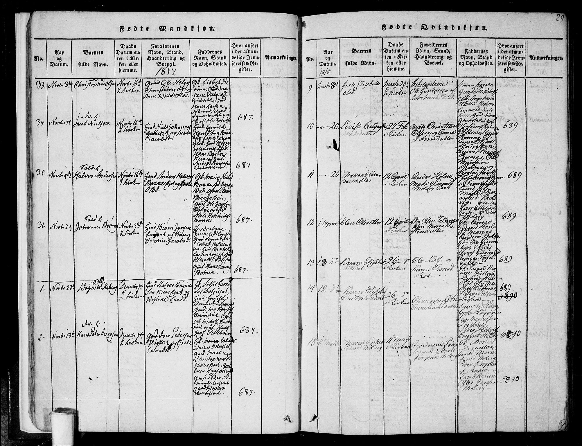 Rygge prestekontor Kirkebøker, AV/SAO-A-10084b/F/Fa/L0003: Parish register (official) no. 3, 1814-1836, p. 28-29