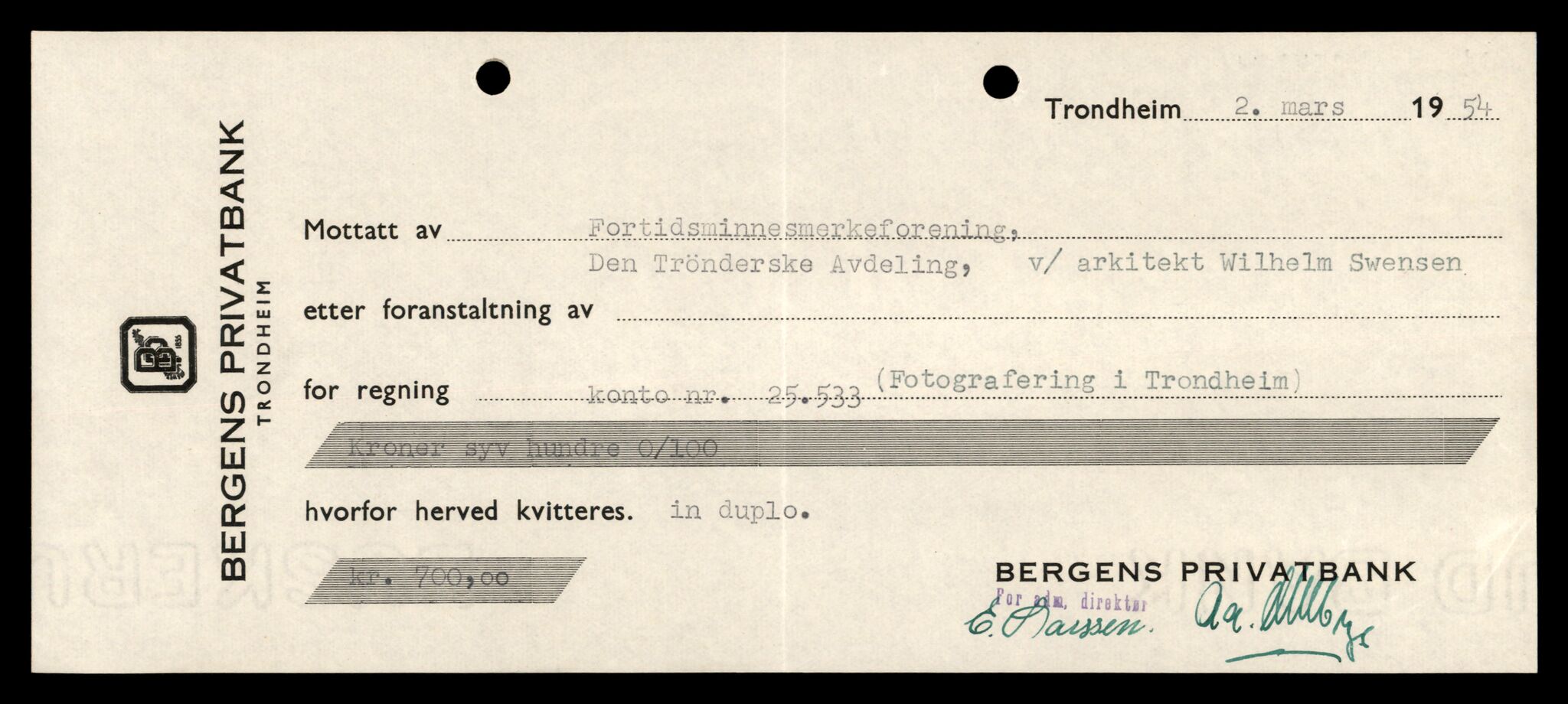 Fortidsminneforeningen, Den trønderske avdeling, AV/SAT-PA-0592/D/Da/L0035: Sakarkiv etter nøkkel, p. 627