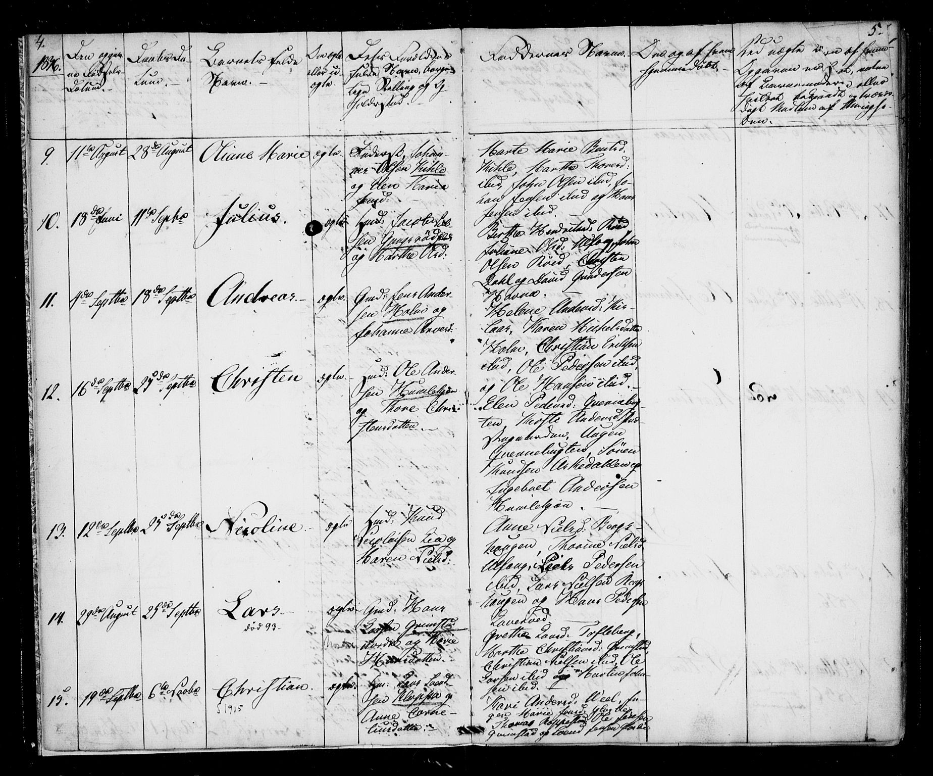 Borge prestekontor Kirkebøker, SAO/A-10903/F/Fb/L0001: Parish register (official) no. II 1, 1836-1852, p. 4-5