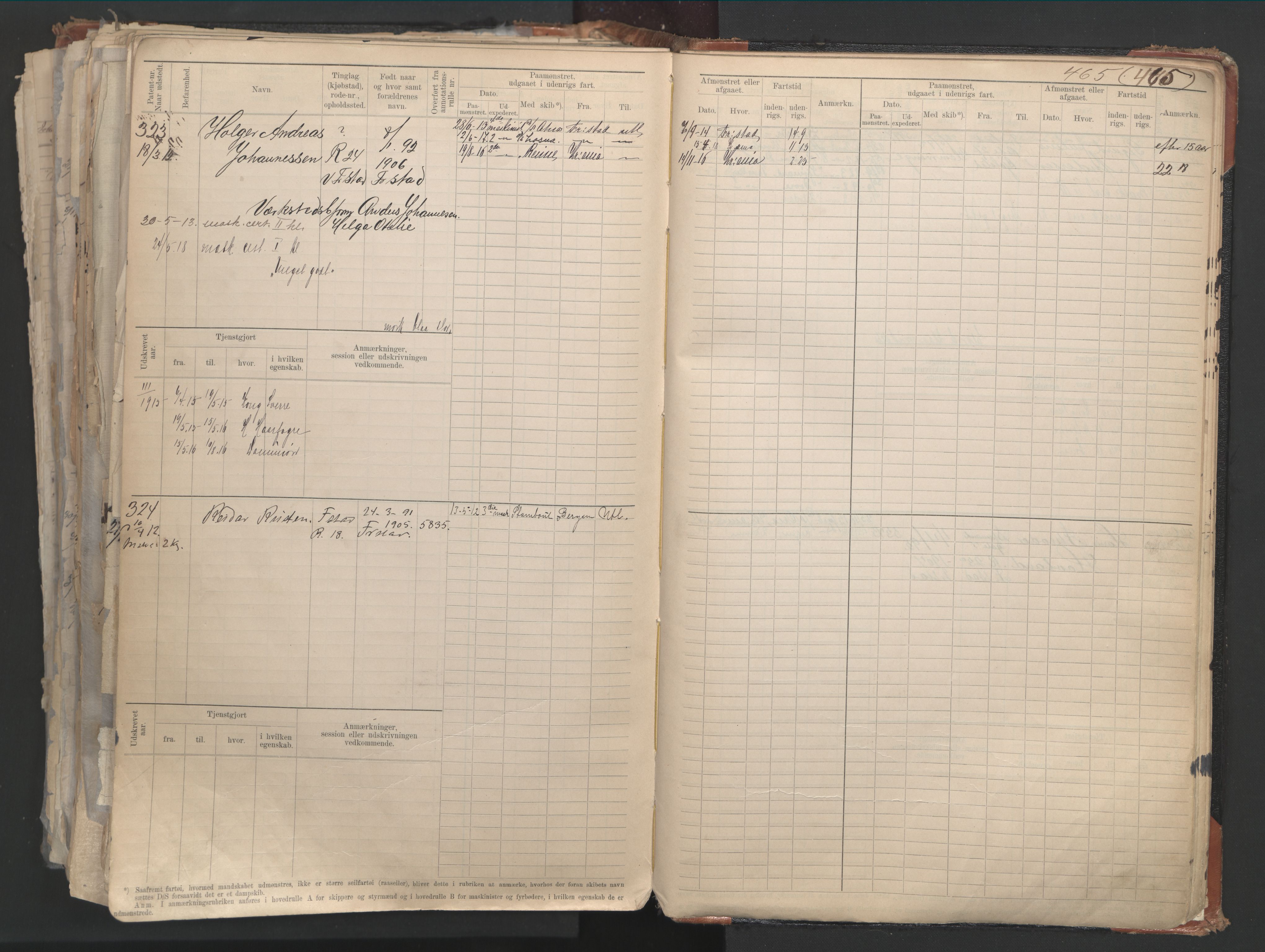 Oslo sjømannskontor, AV/SAO-A-10595/F/Fd/L0006: B-rulle, 1883, p. 464b-465a