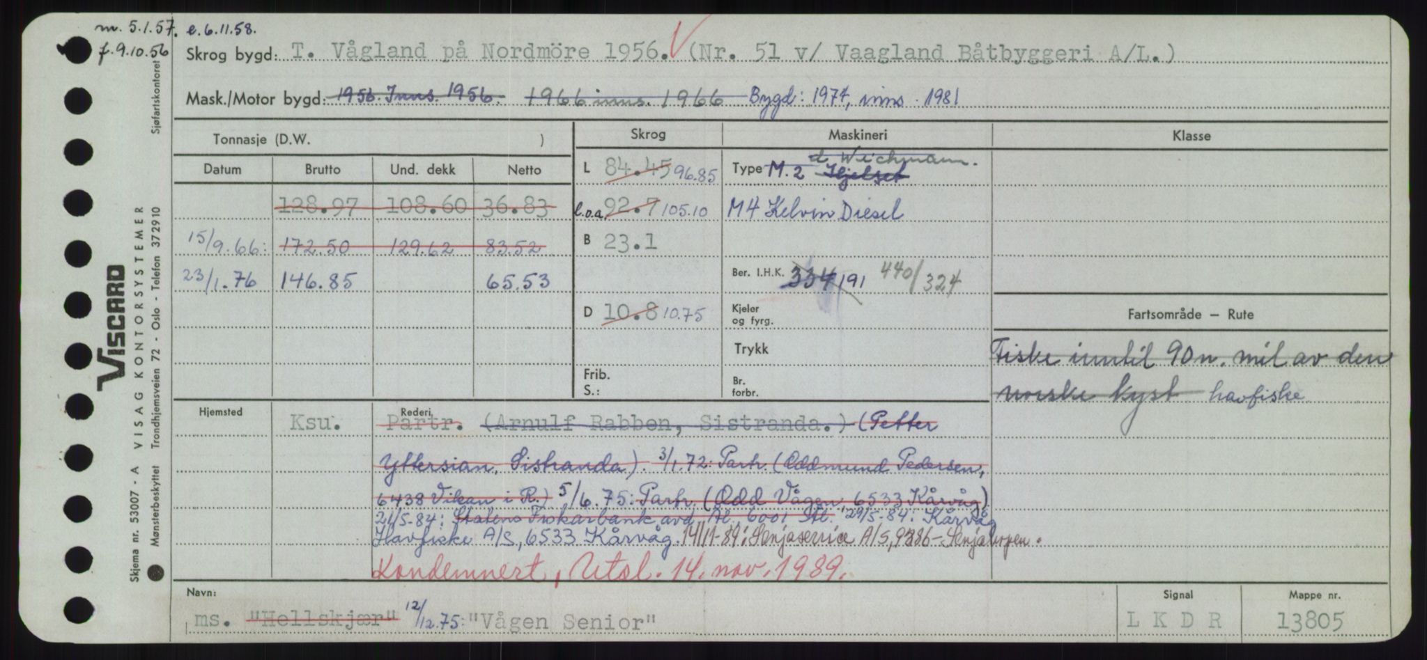 Sjøfartsdirektoratet med forløpere, Skipsmålingen, AV/RA-S-1627/H/Hd/L0042: Fartøy, Vi-We, p. 171