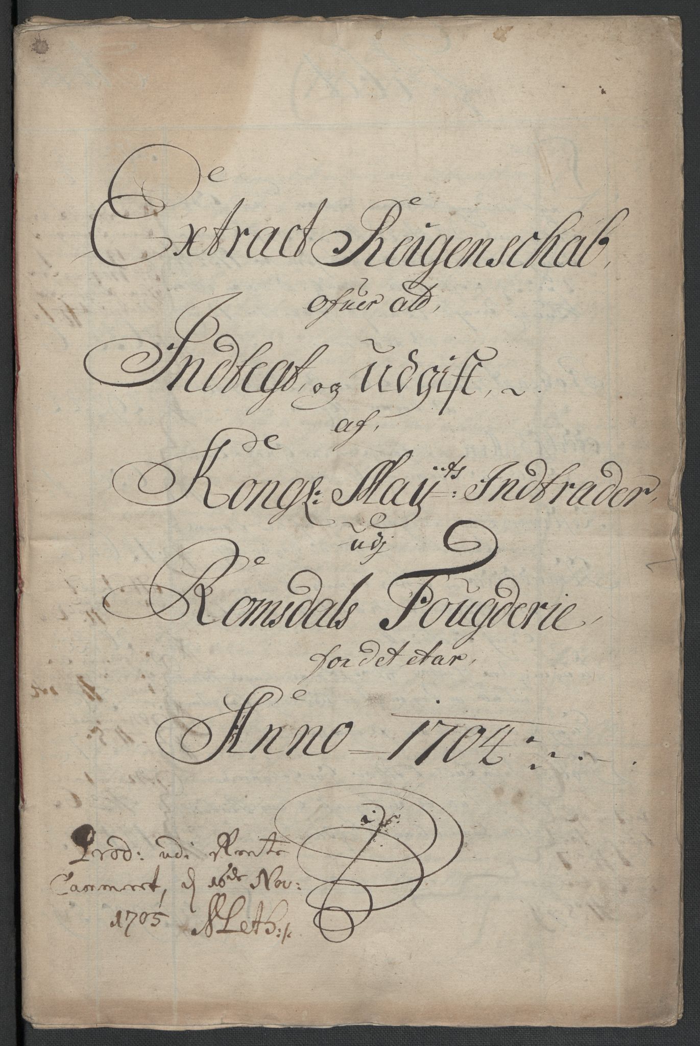 Rentekammeret inntil 1814, Reviderte regnskaper, Fogderegnskap, RA/EA-4092/R55/L3656: Fogderegnskap Romsdal, 1703-1705, p. 155