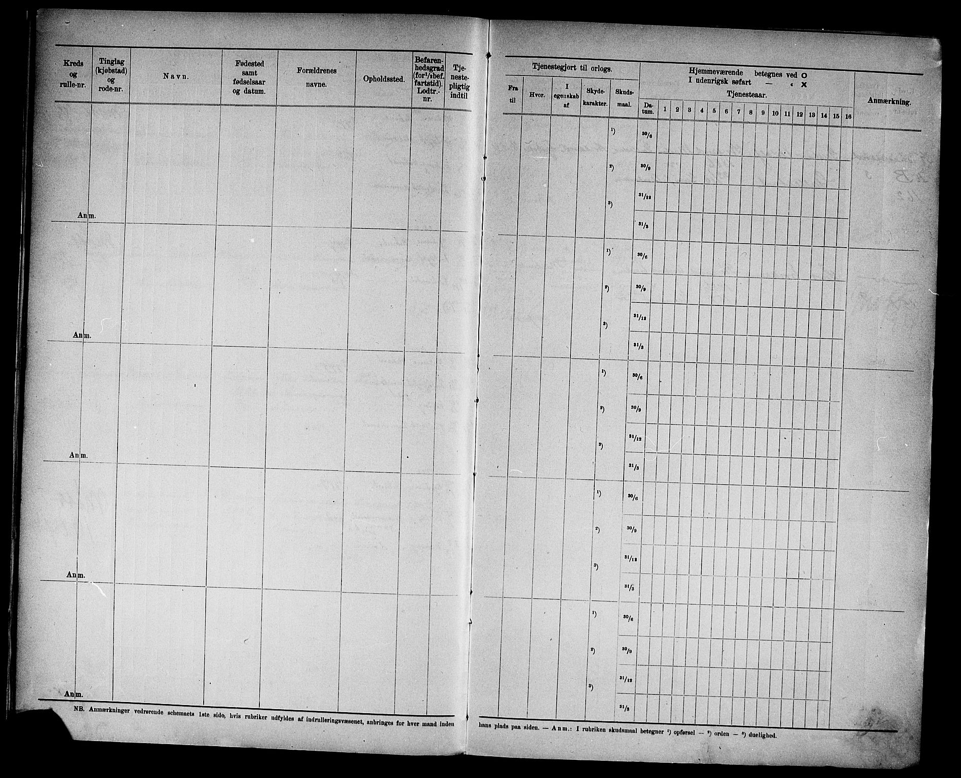 Kristiansand mønstringskrets, AV/SAK-2031-0015/F/Fd/L0010: Rulle sjøvernepliktige, C-10, 1908, p. 12