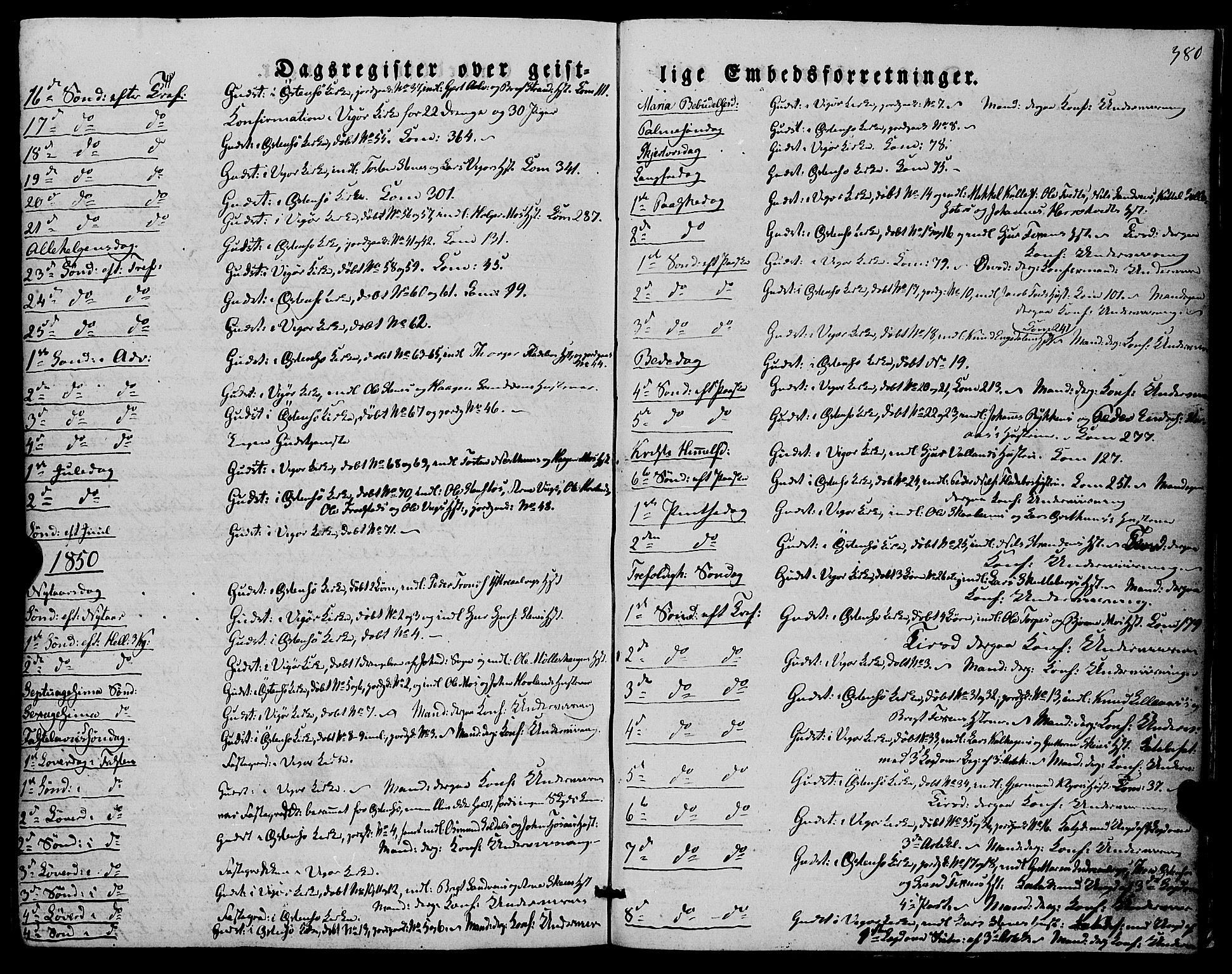 Kvam sokneprestembete, AV/SAB-A-76201/H/Haa: Parish register (official) no. A 8, 1844-1863, p. 380