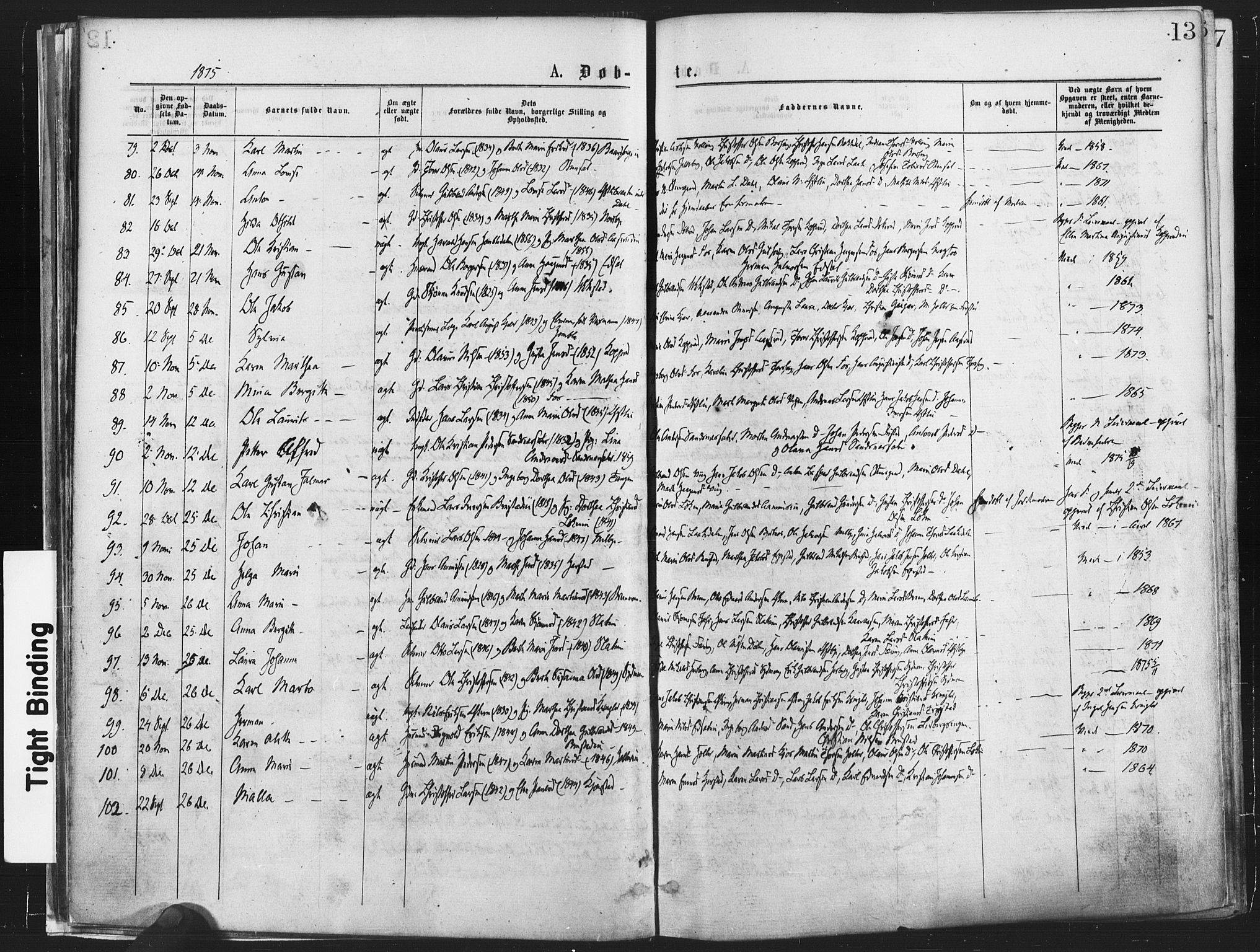 Nannestad prestekontor Kirkebøker, SAO/A-10414a/F/Fa/L0013: Parish register (official) no. I 13, 1873-1880, p. 13