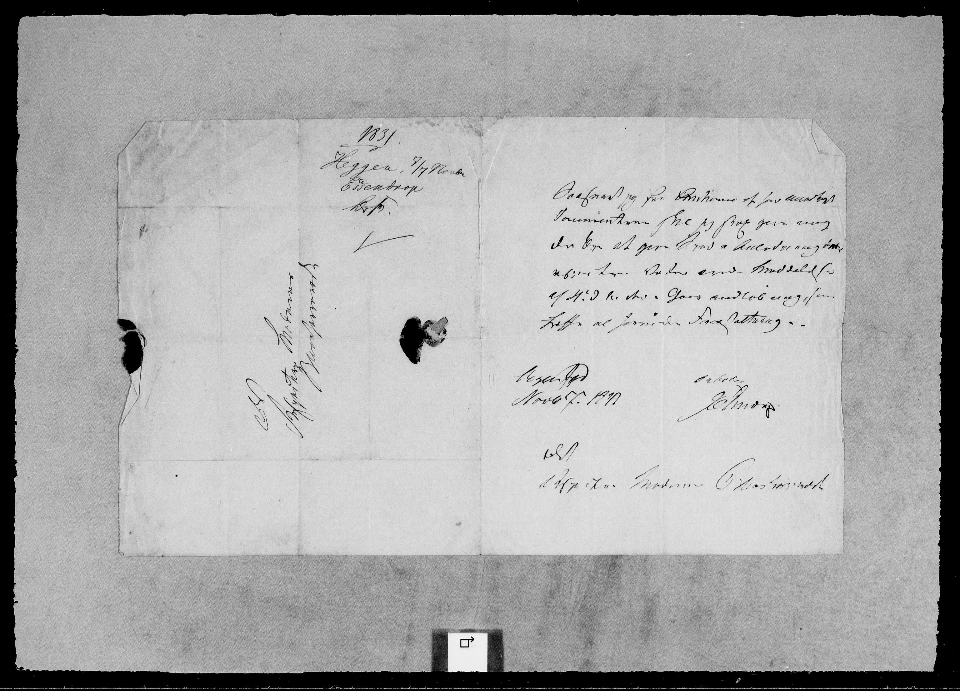 Modums Blaafarveværk, AV/RA-PA-0157/G/Gb/L0105/0001: -- / Innkomne brev A - L, 1830-1831, p. 12
