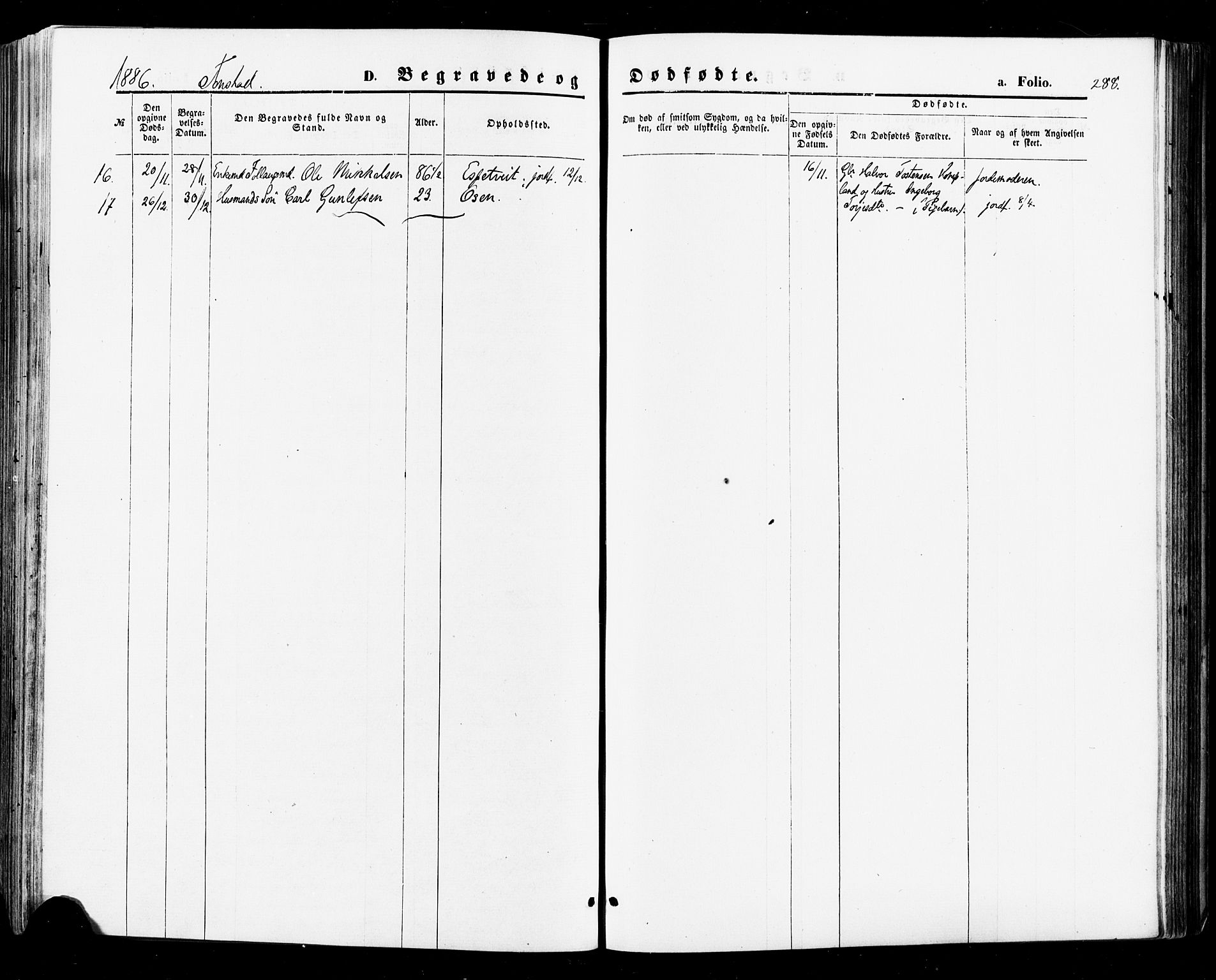 Sirdal sokneprestkontor, AV/SAK-1111-0036/F/Fa/Fab/L0003: Parish register (official) no. A 3, 1874-1886, p. 288