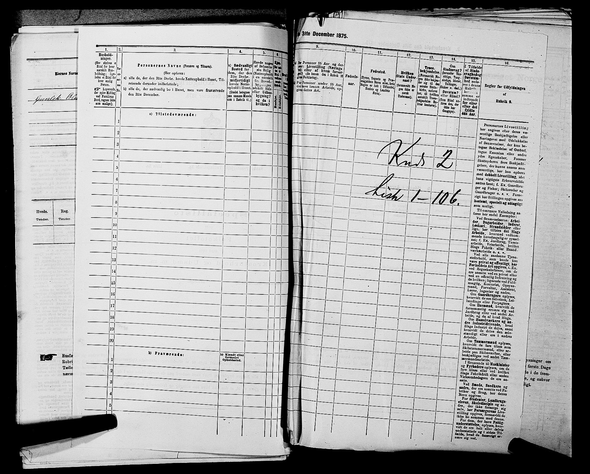 SAKO, 1875 census for 0821P Bø, 1875, p. 133